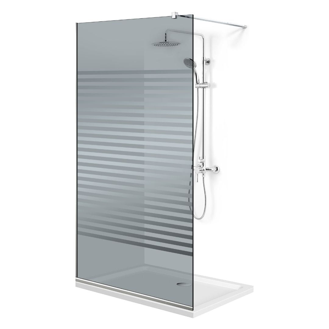 Zuhanyfal Walk-in, Zuhanyfal Rozsdamentes acél, #Szürke #Szürke