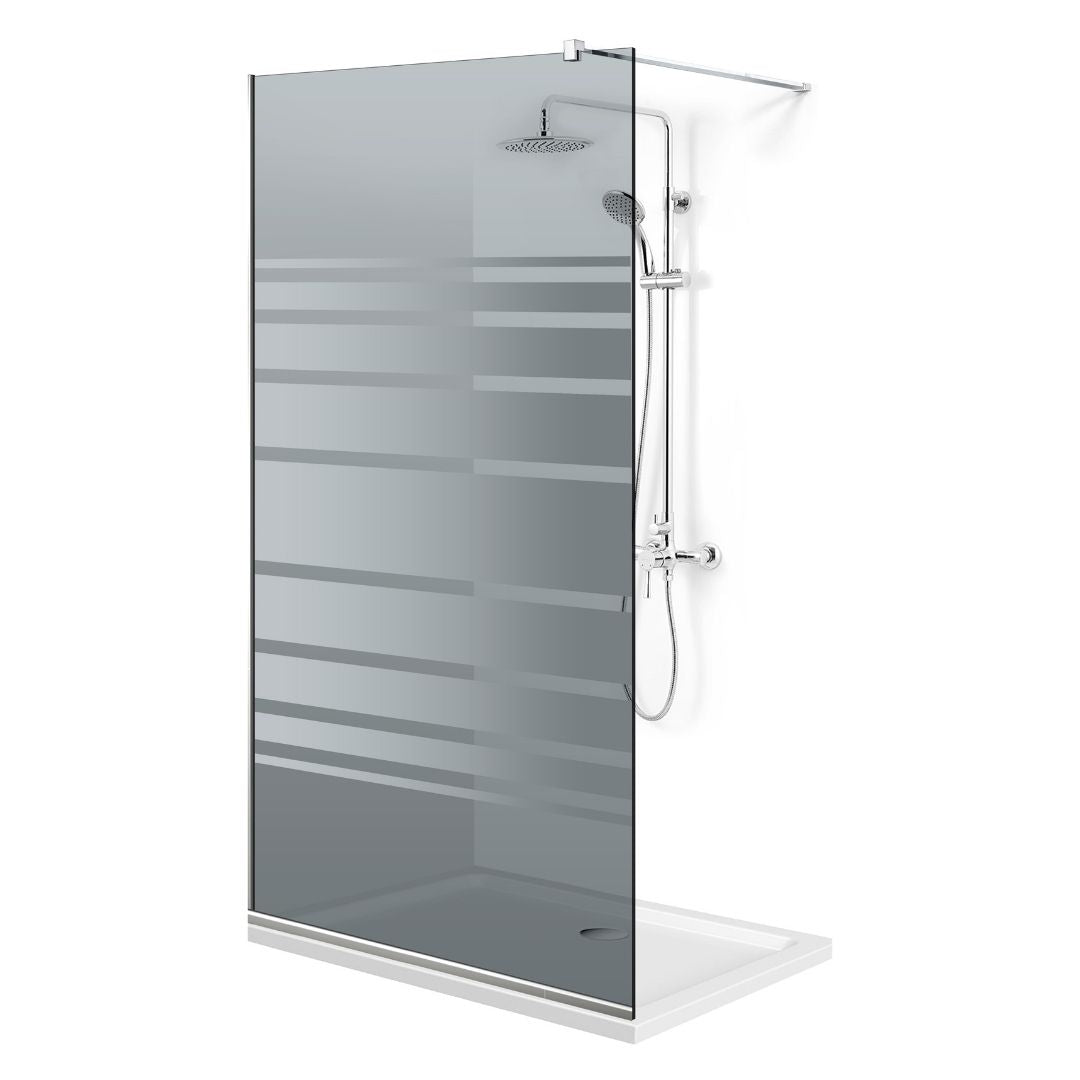 Zuhanyfal Walk-in, Zuhanyfal Rozsdamentes acél, #Szürke #Szürke