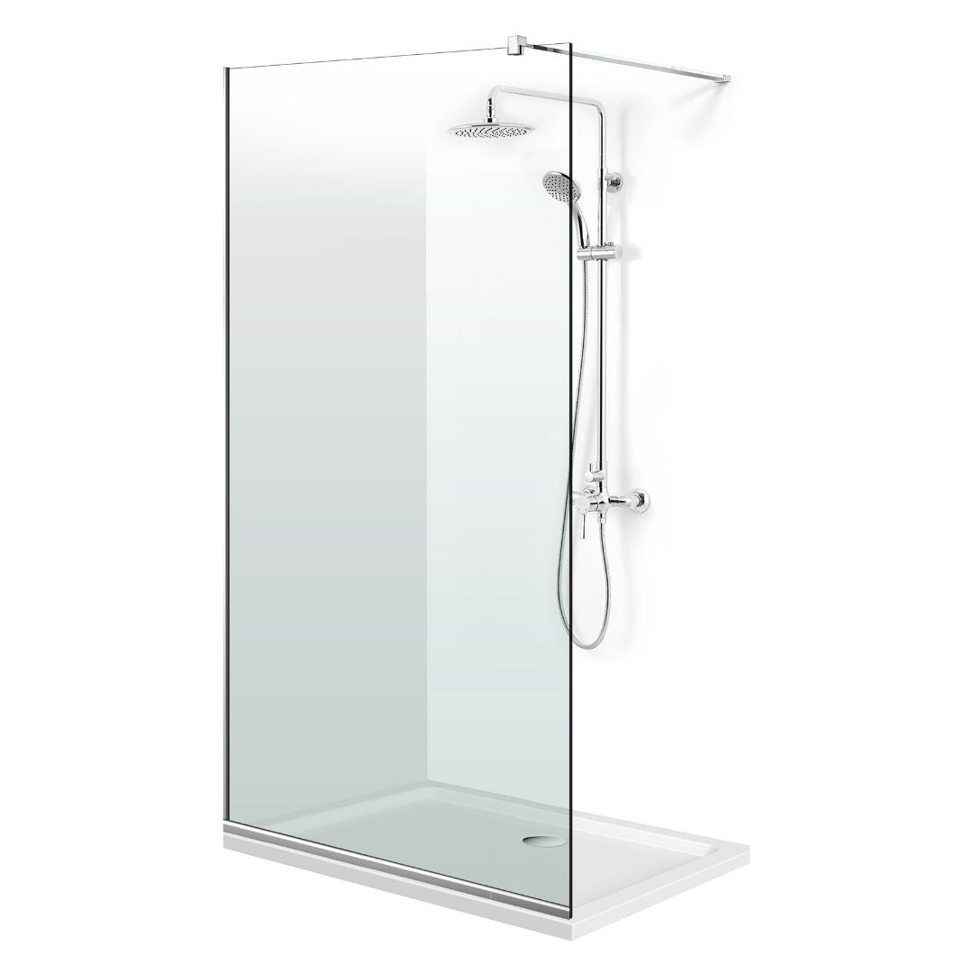 Zuhanyfal Walk-in, Zuhanyfal Rozsdamentes acél, #Átlátszó #Víztiszta
