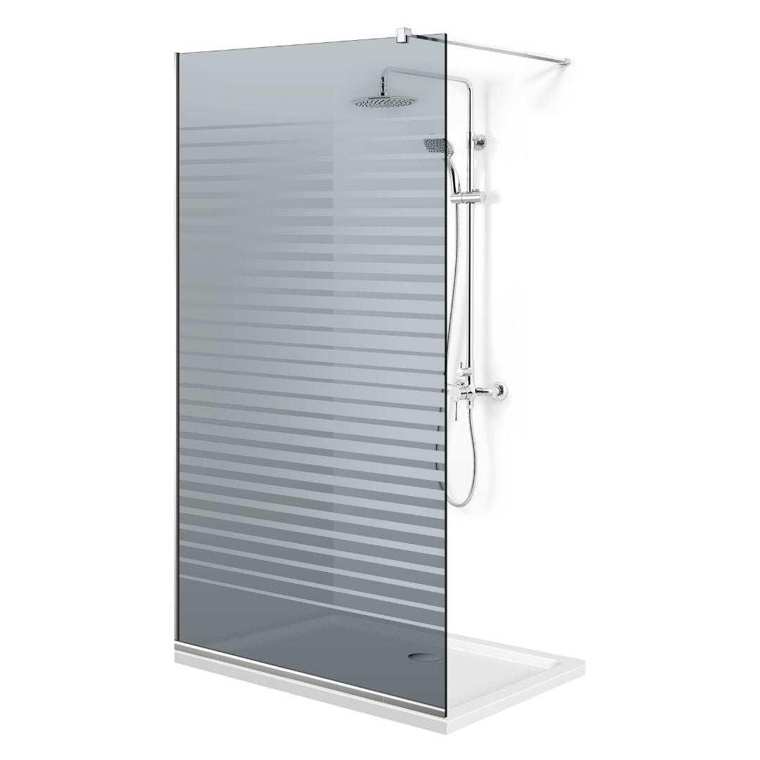 Zuhanyfal Walk-in, Zuhanyfal Rozsdamentes acél, #Szürke #Szürke