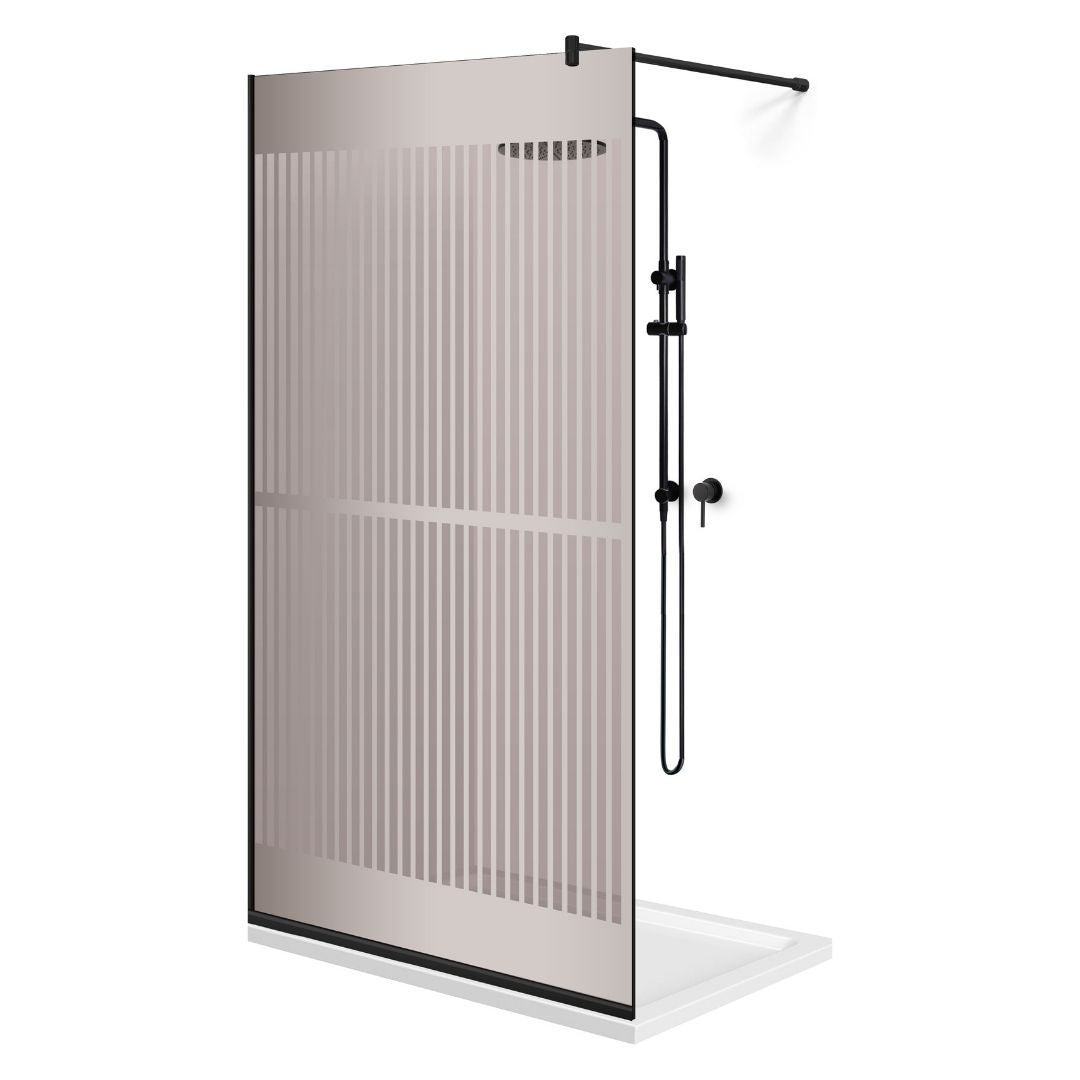 Zuhanyfal Walk-in, fekete zuhanyfal, #Bronz #Bronz