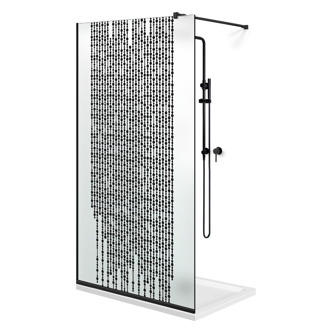 Zuhanyfal Walk-in, fekete zuhanyfal, #Matt #Matt