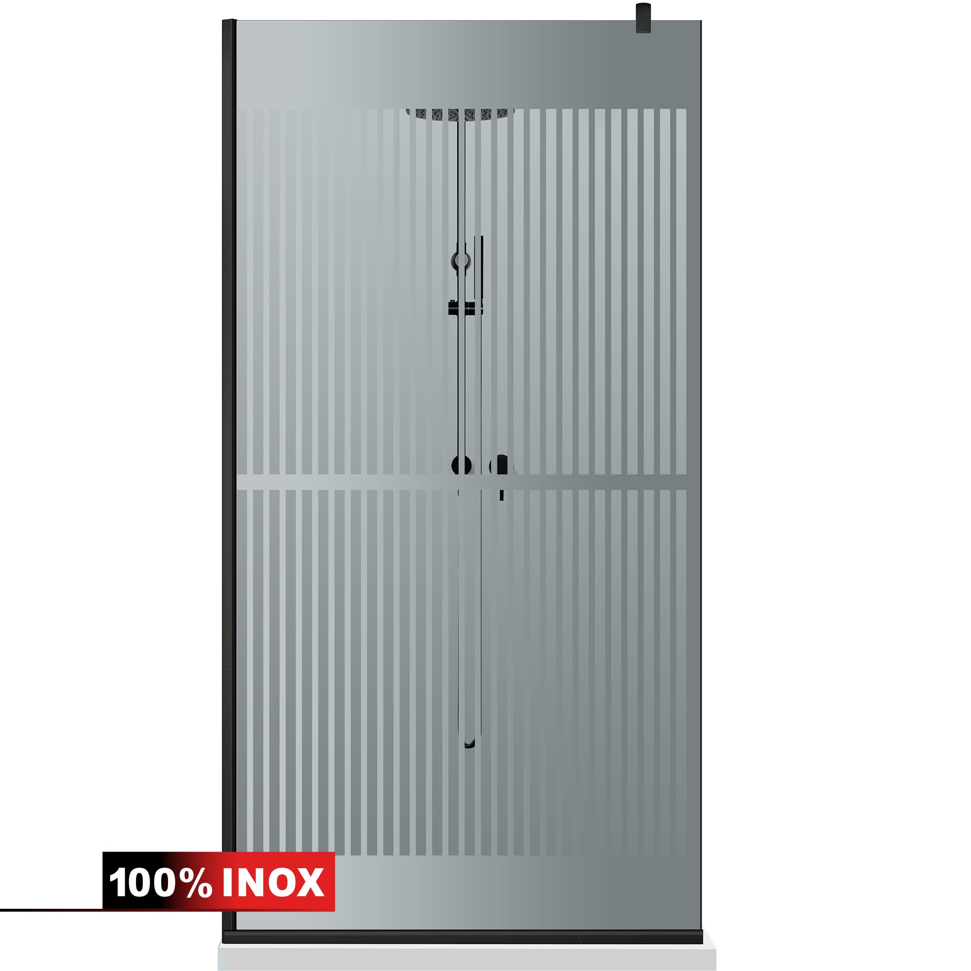 Zuhanyfal Walk-in, fekete zuhanyfal, #Szürke #Szürke
