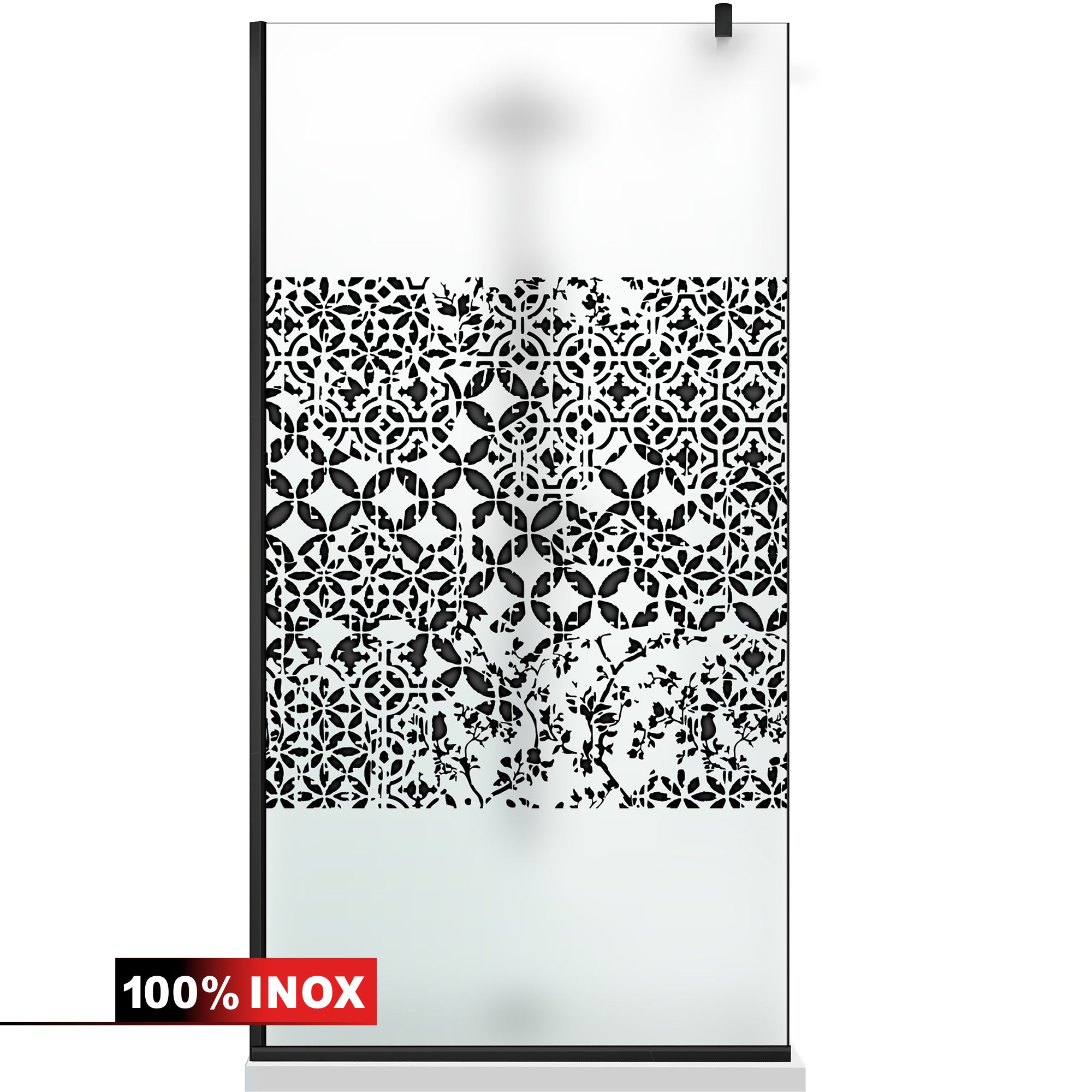 Zuhanyfal Walk-in, fekete zuhanyfal, #Matt #Matt