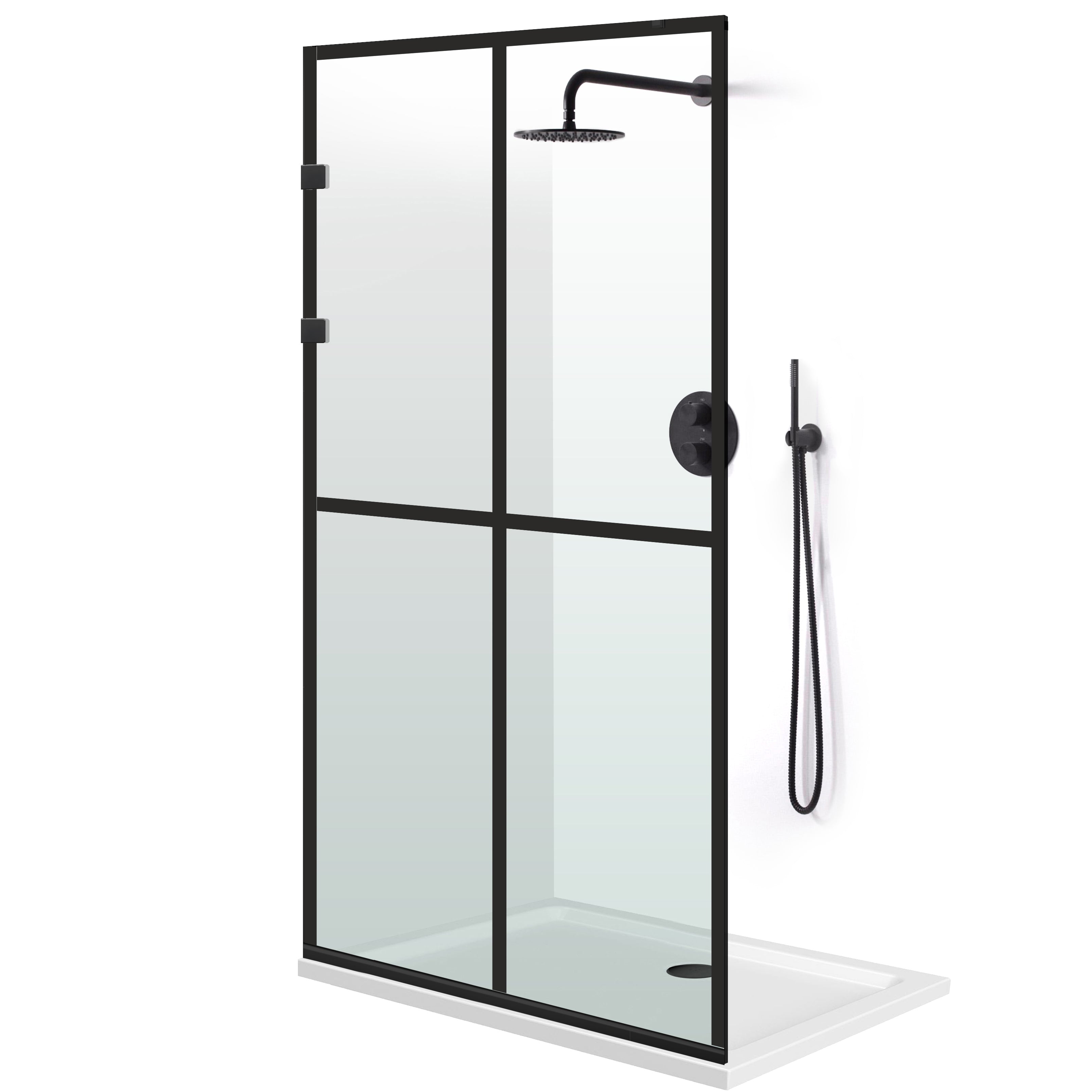 Zuhanyfal Walk-in, Zuhanyfal Rozsdamentes acél, #Átlátszó #Víztiszta