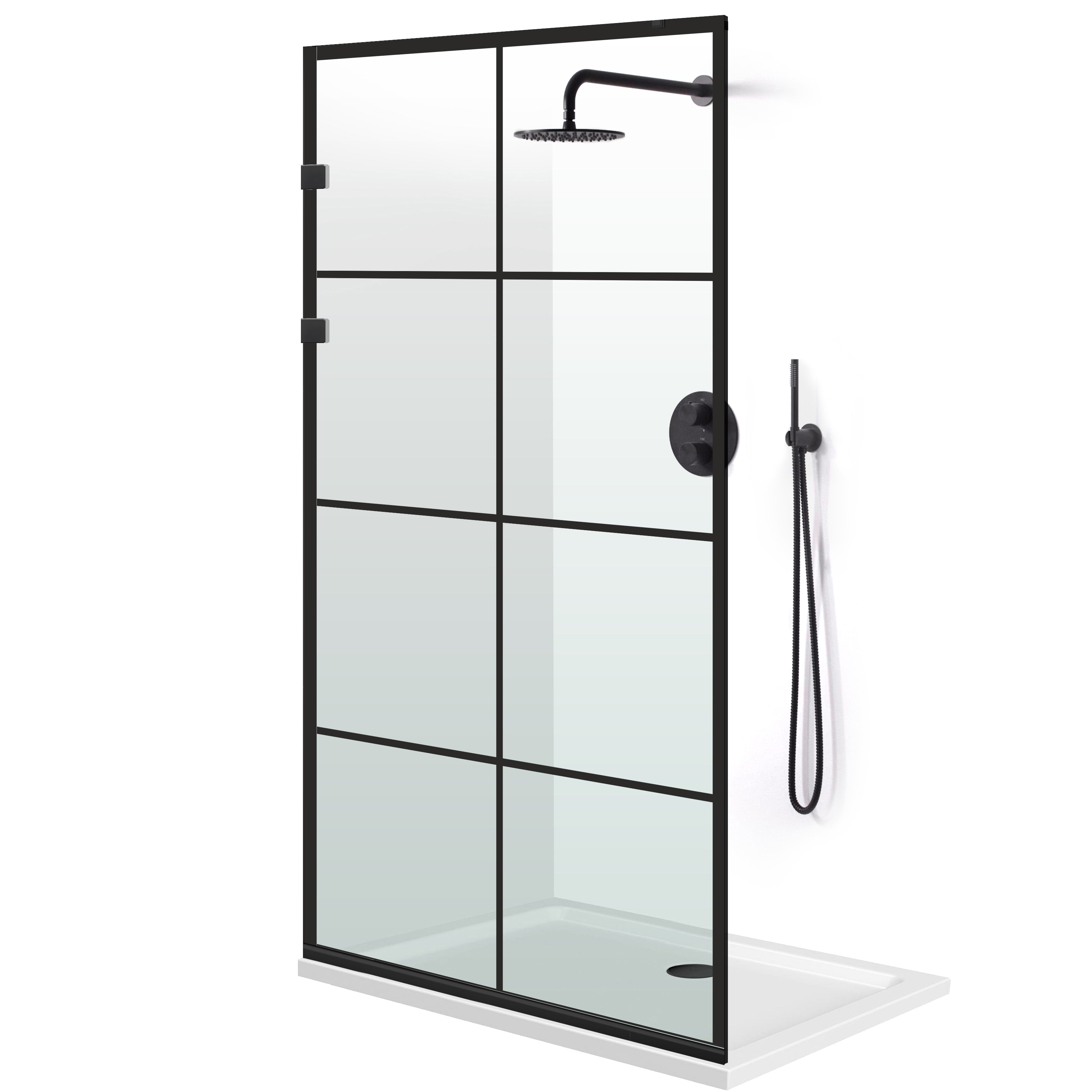Zuhanyfal Walk-in, Zuhanyfal Rozsdamentes acél, #Átlátszó #Víztiszta