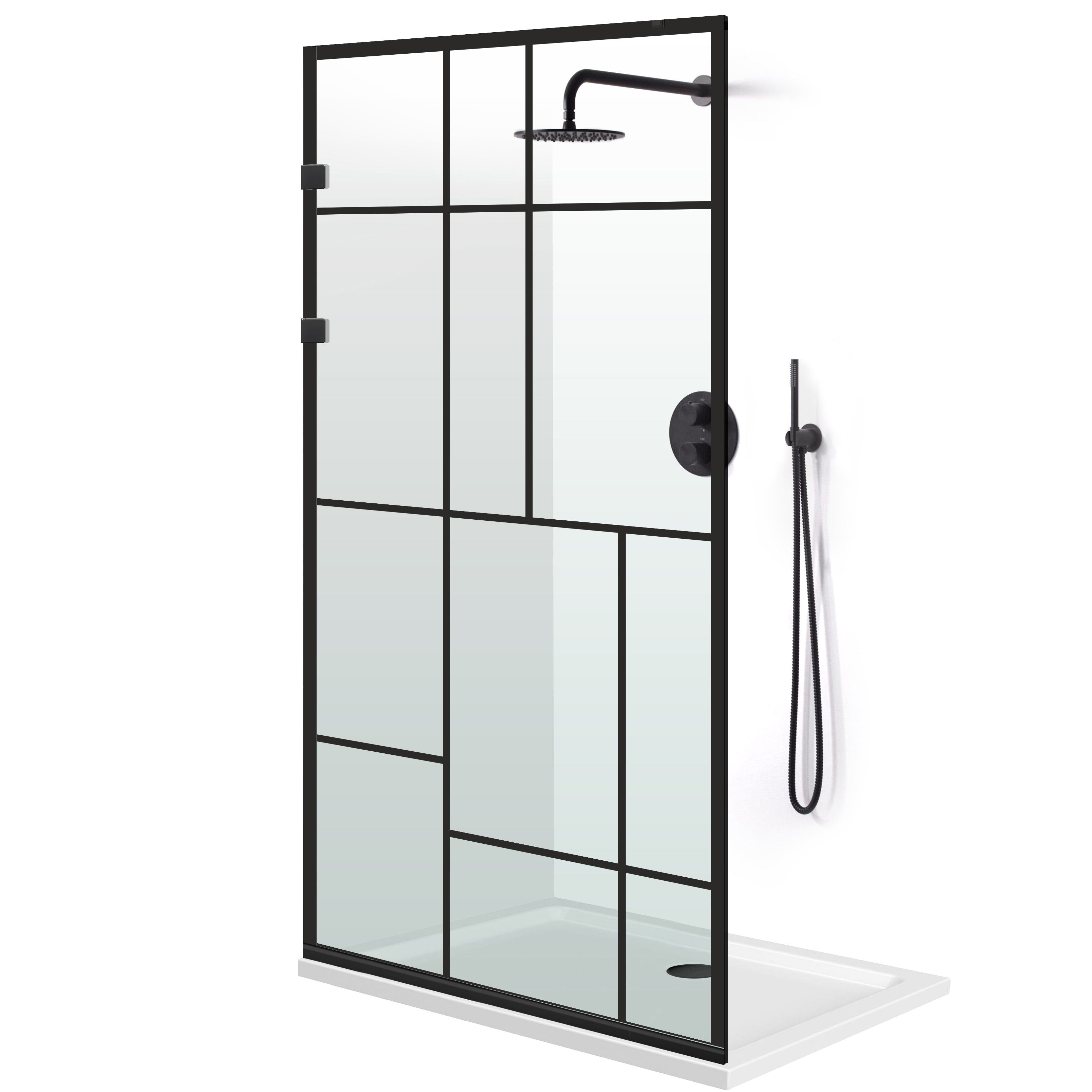 Zuhanyfal Walk-in, Zuhanyfal Rozsdamentes acél, #Átlátszó #Víztiszta