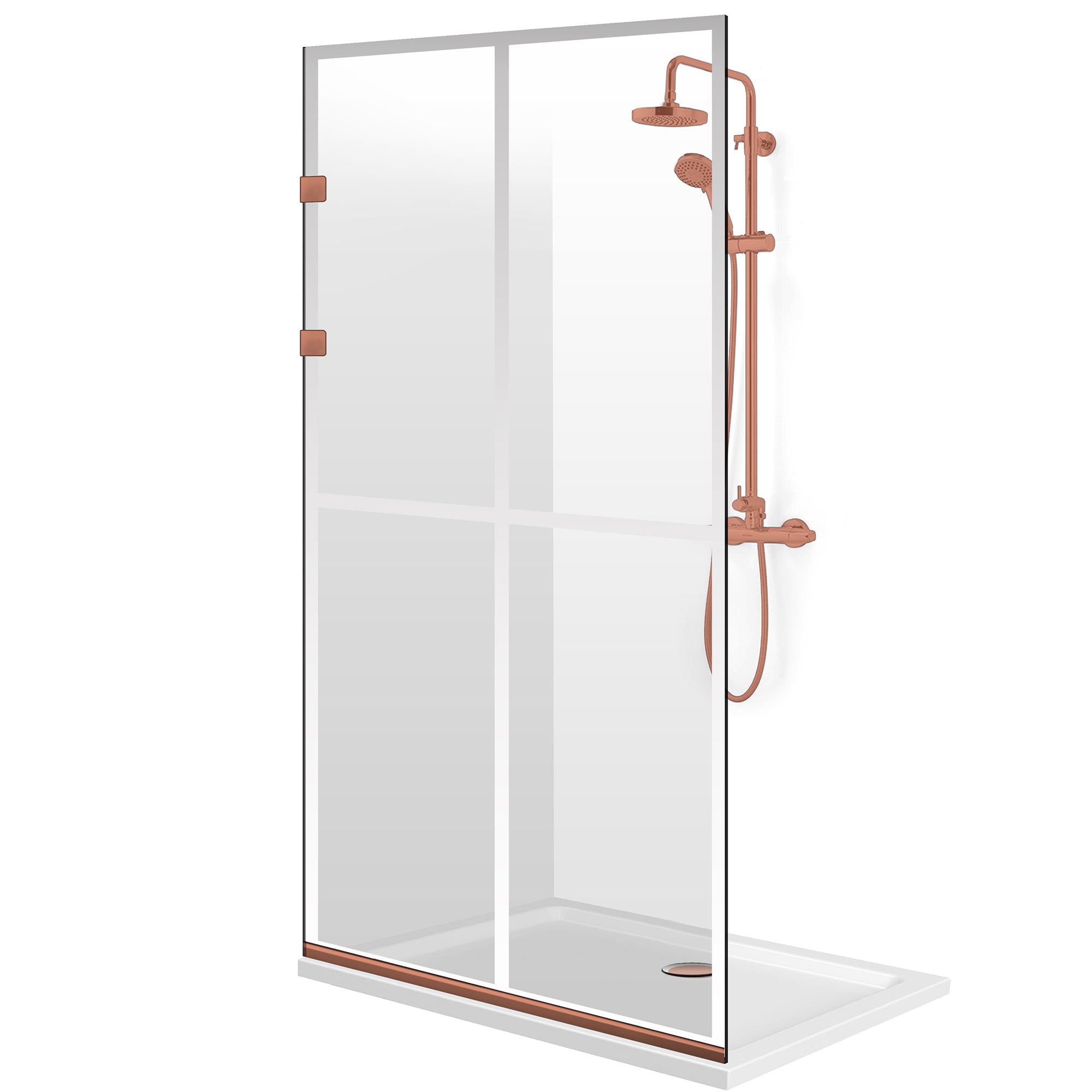 Zuhanyfal Walk-in, Rozsdamentes acél zuhanyfal, matt fekete, #Átlátszó #Víztiszta