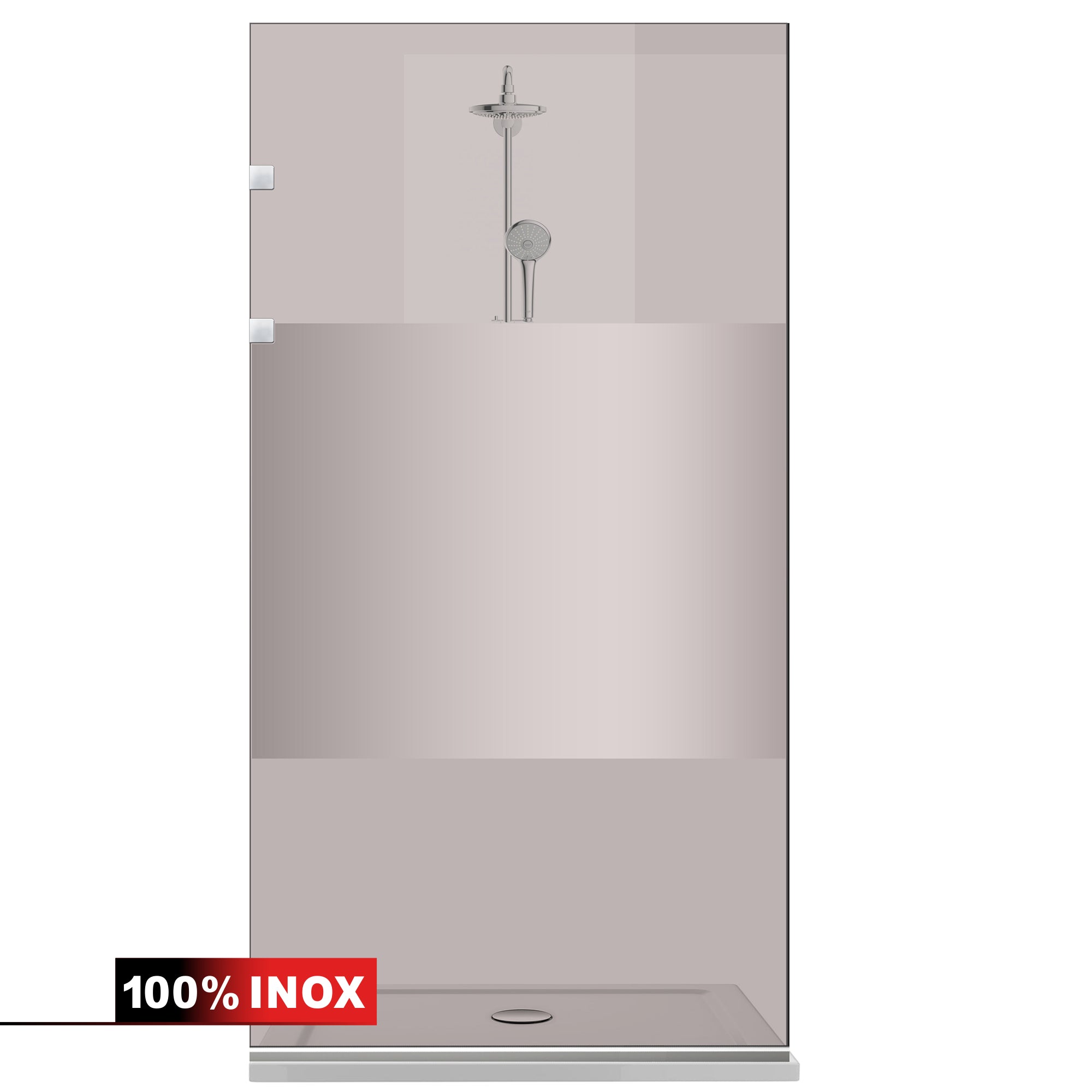 Zuhanyfal Walk-in, Zuhanyfal Rozsdamentes acél, #Bronz