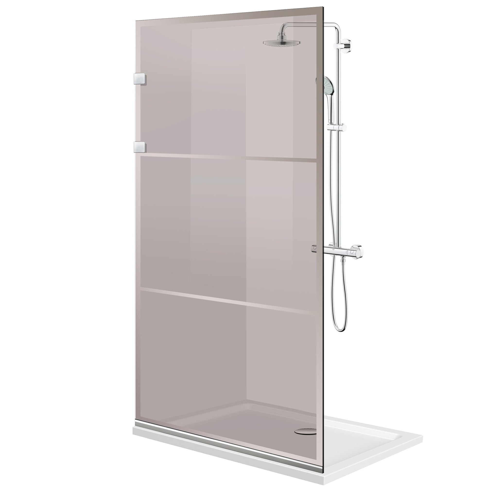 Zuhanyfal Walk-in, Zuhanyfal Rozsdamentes acél, #Bronz