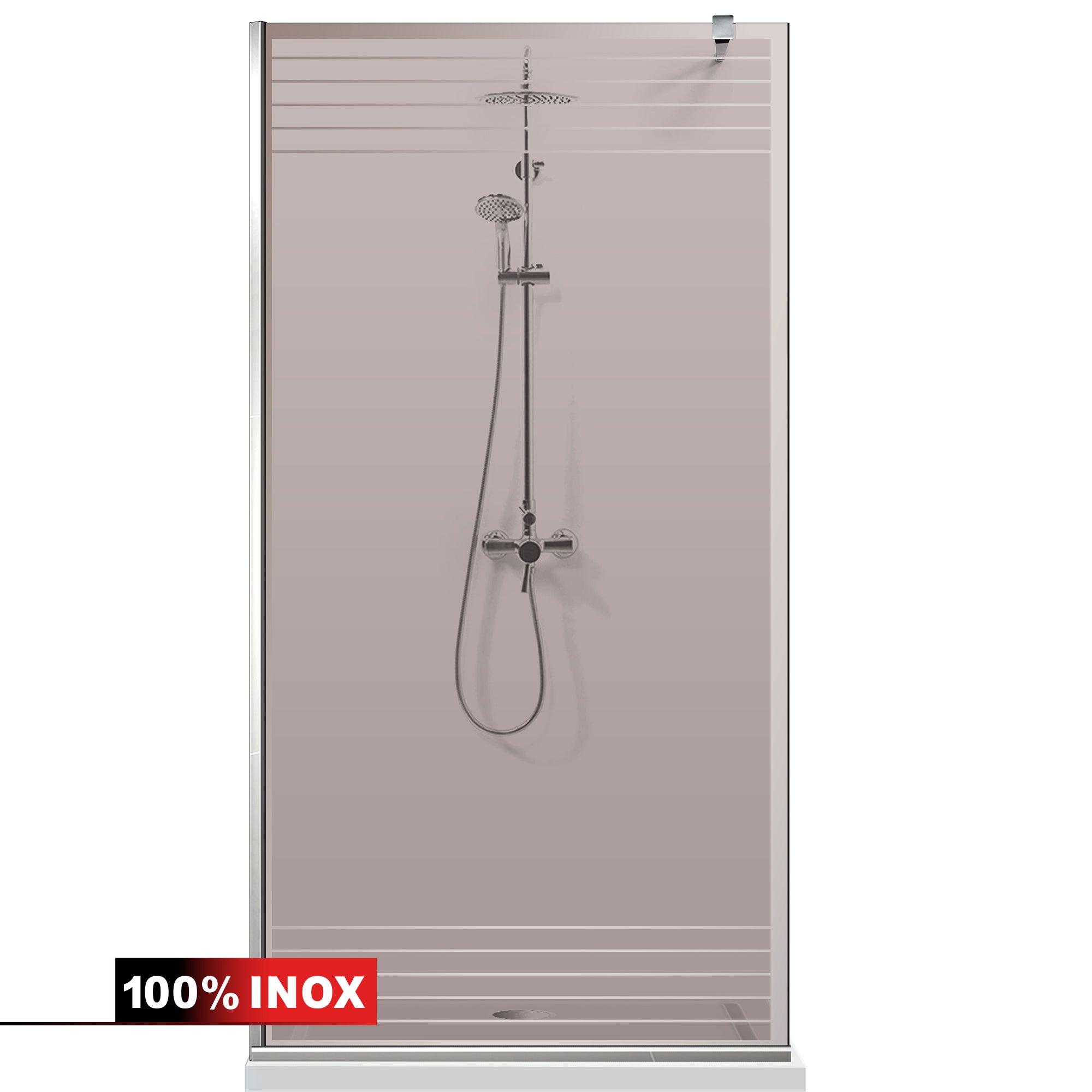 Zuhanyfal Walk-in, Zuhanyfal Rozsdamentes acél, #Bronz #Bronz
