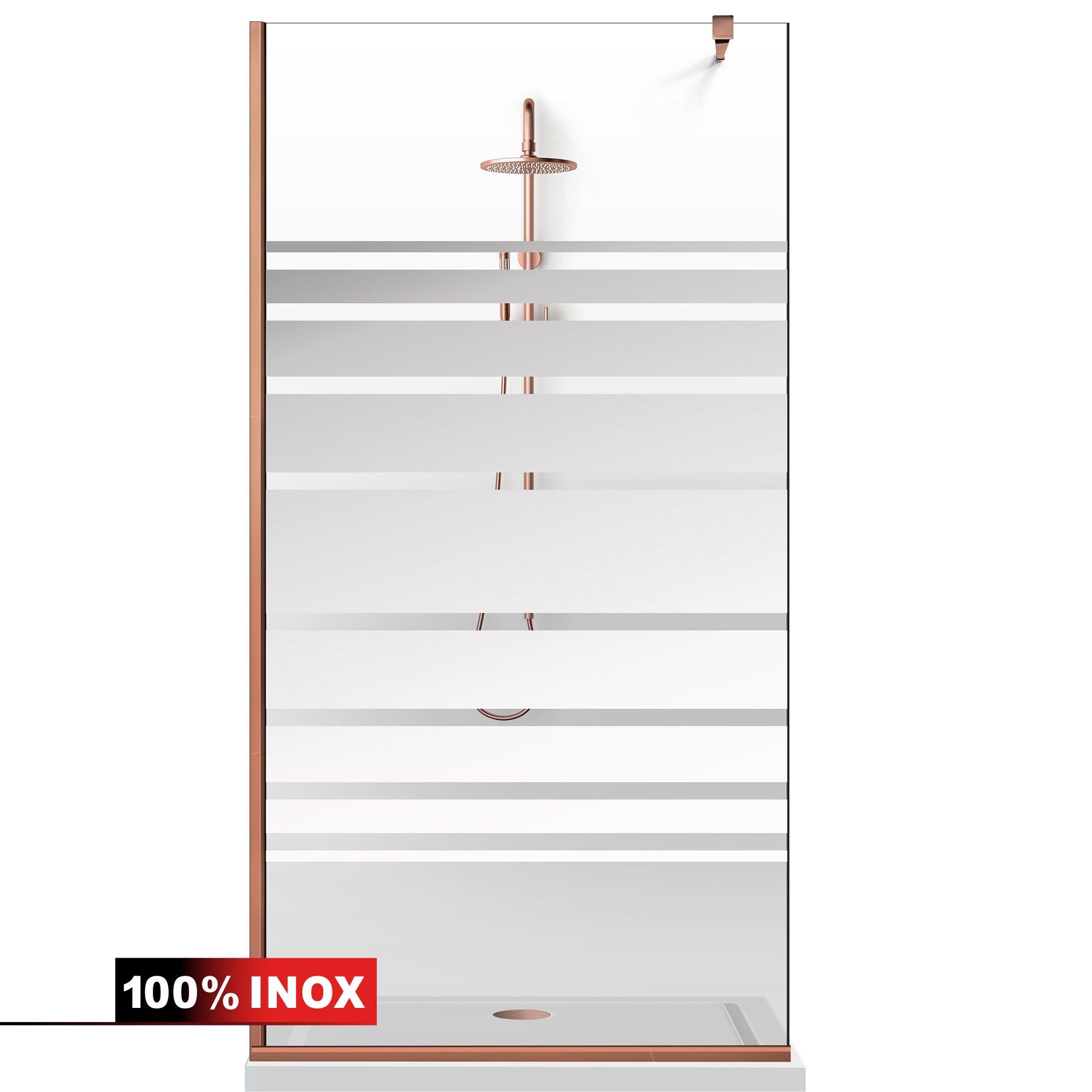 Zuhanyfal Walk-in, Copper zuhanyfal, #Átlátszó #Víztiszta