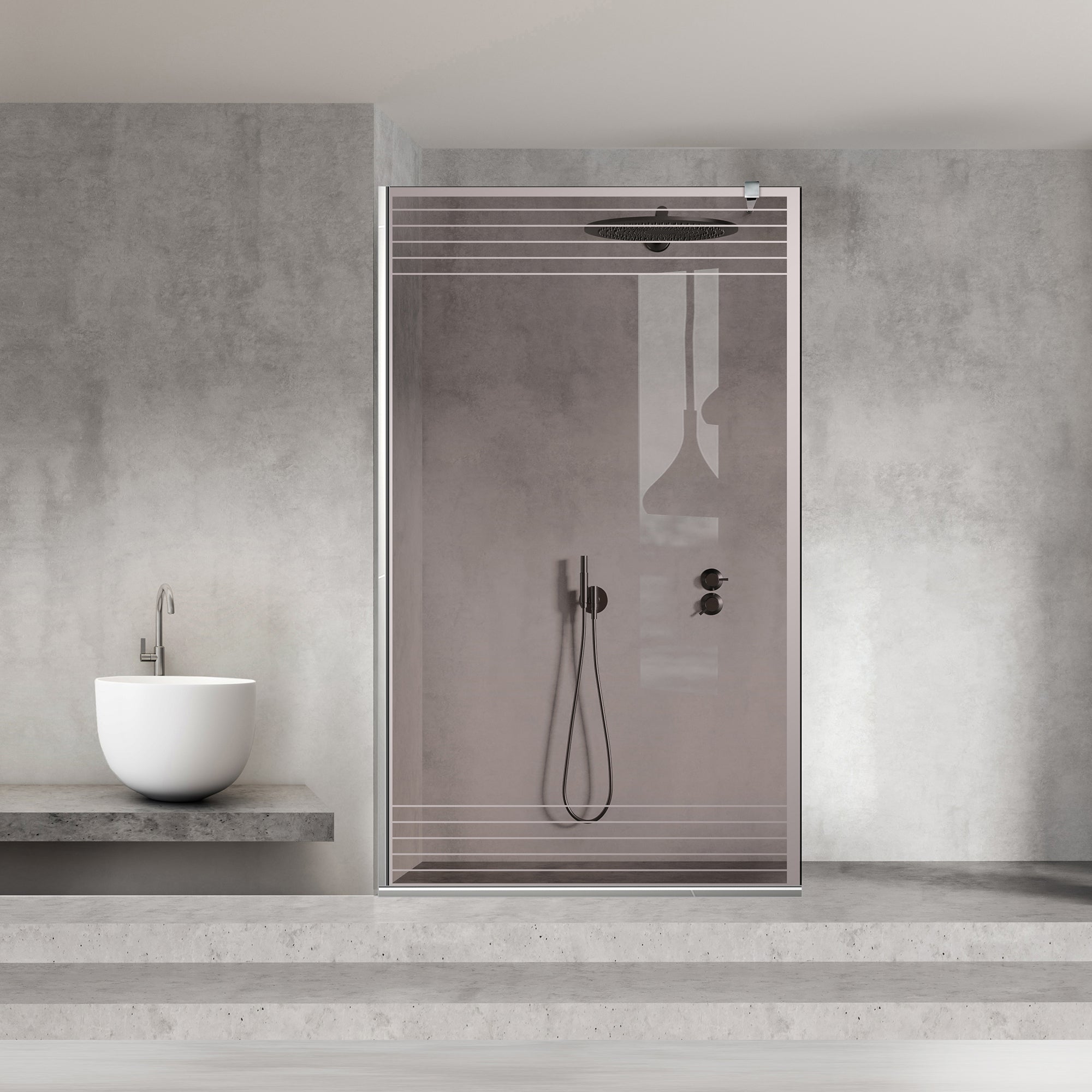 Zuhanyfal Walk-in, Zuhanyfal Rozsdamentes acél, #Bronz #Bronz