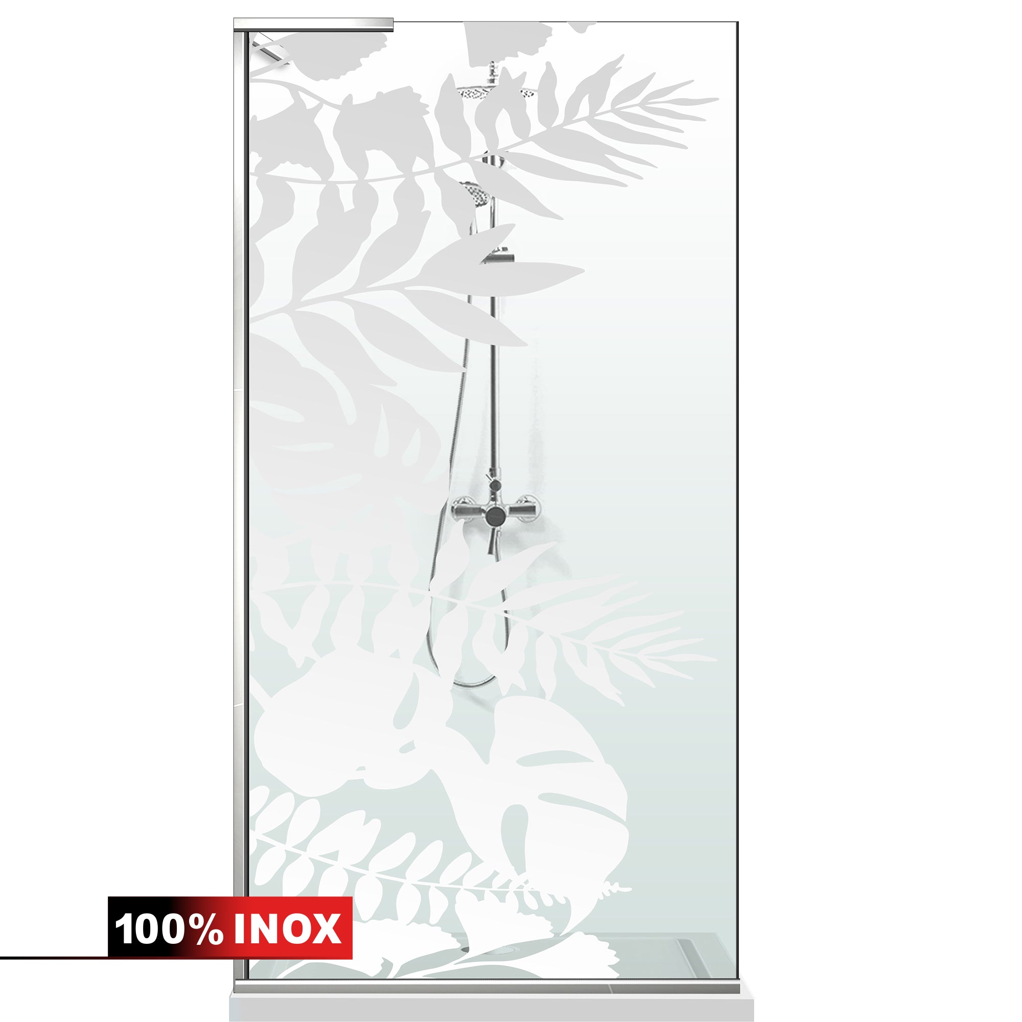 Zuhanyfal Walk-in, Zuhanyfal Rozsdamentes acél, #Átlátszó #Víztiszta