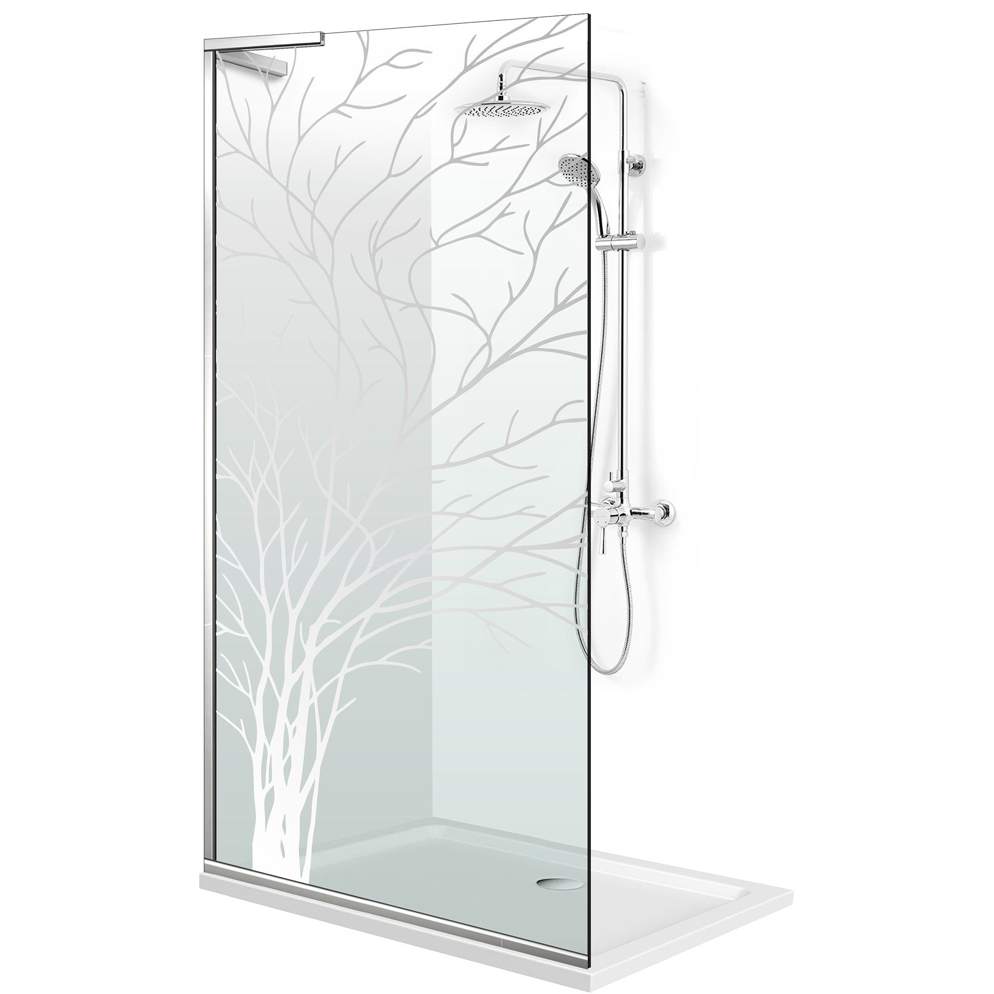 Zuhanyfal Walk-in, Zuhanyfal Rozsdamentes acél, #Átlátszó #Víztiszta
