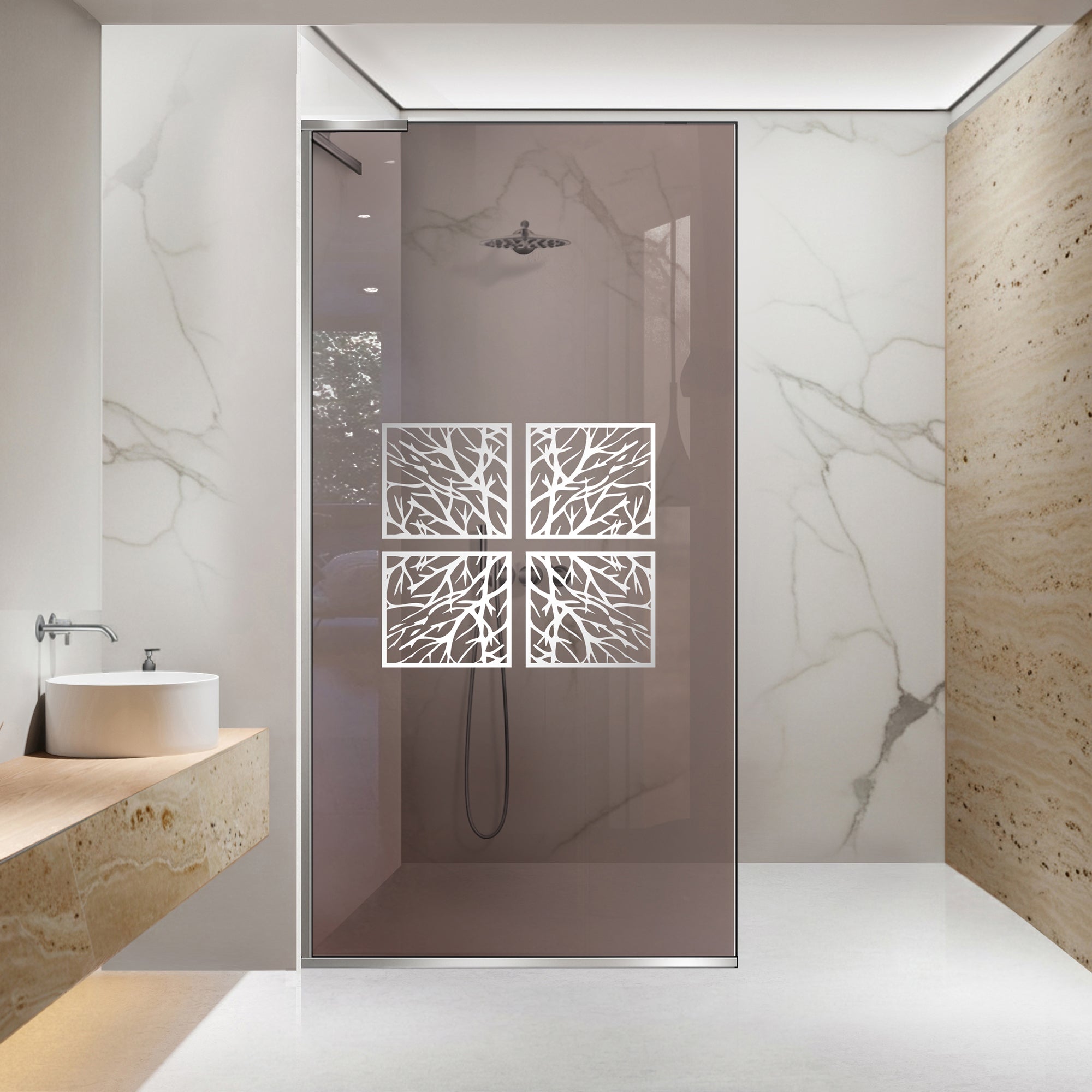 Zuhanyfal Walk-in, Zuhanyfal Rozsdamentes acél, #Bronz #Bronz