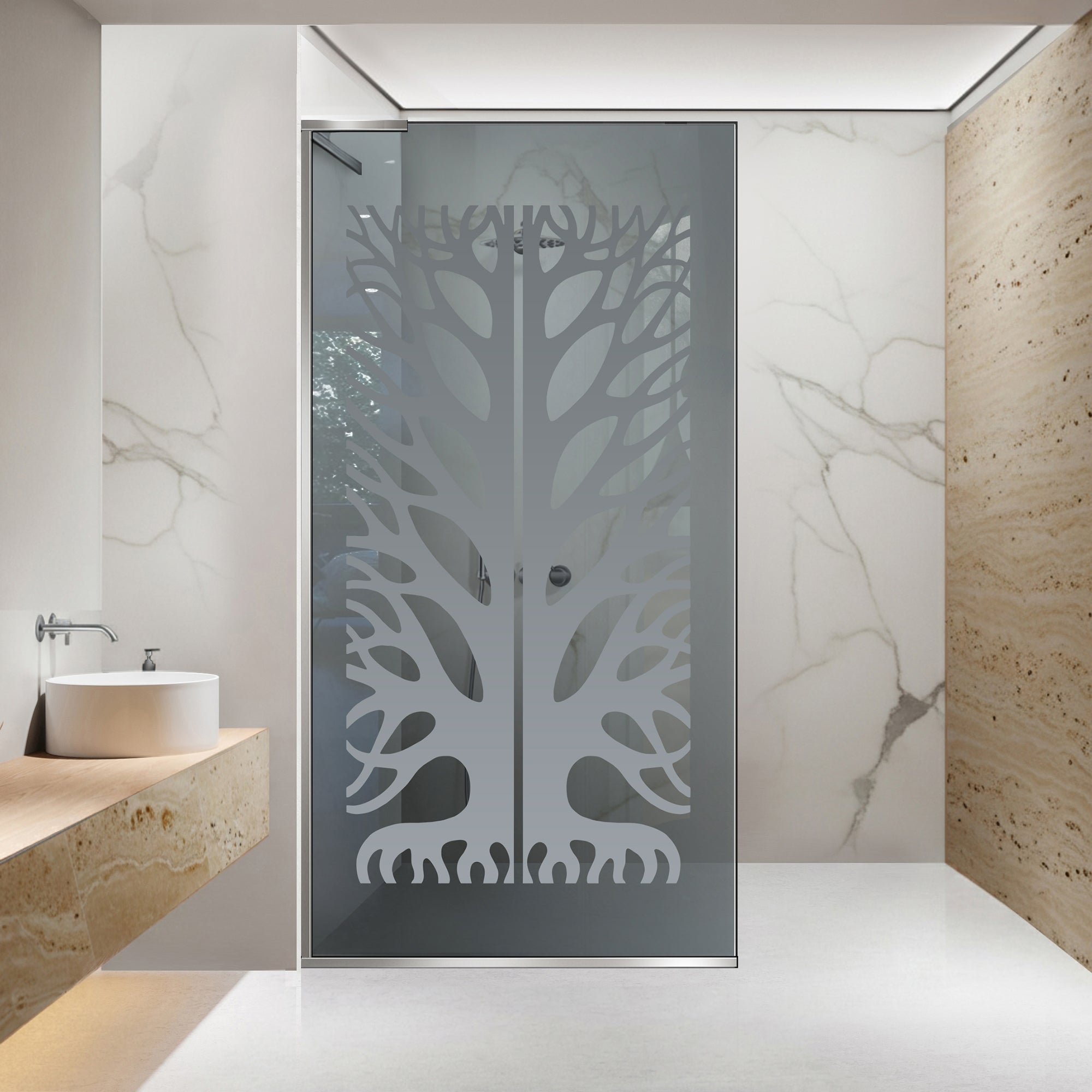 Zuhanyfal Walk-in, Zuhanyfal Rozsdamentes acél, #Szürke #Szürke