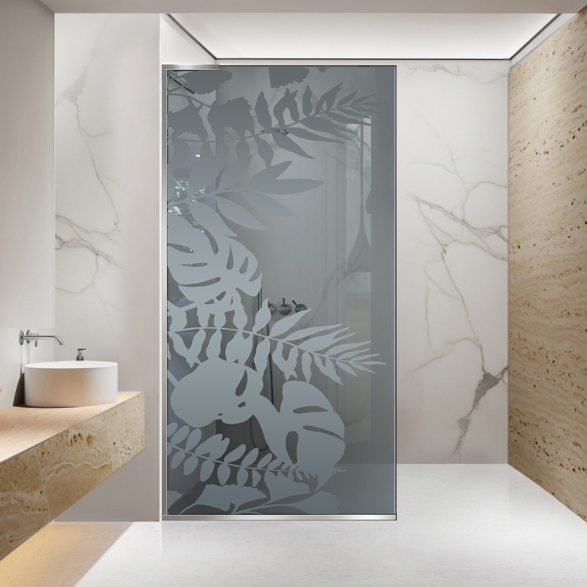 Zuhanyfal Walk-in, Zuhanyfal Rozsdamentes acél, #Szürke #Szürke