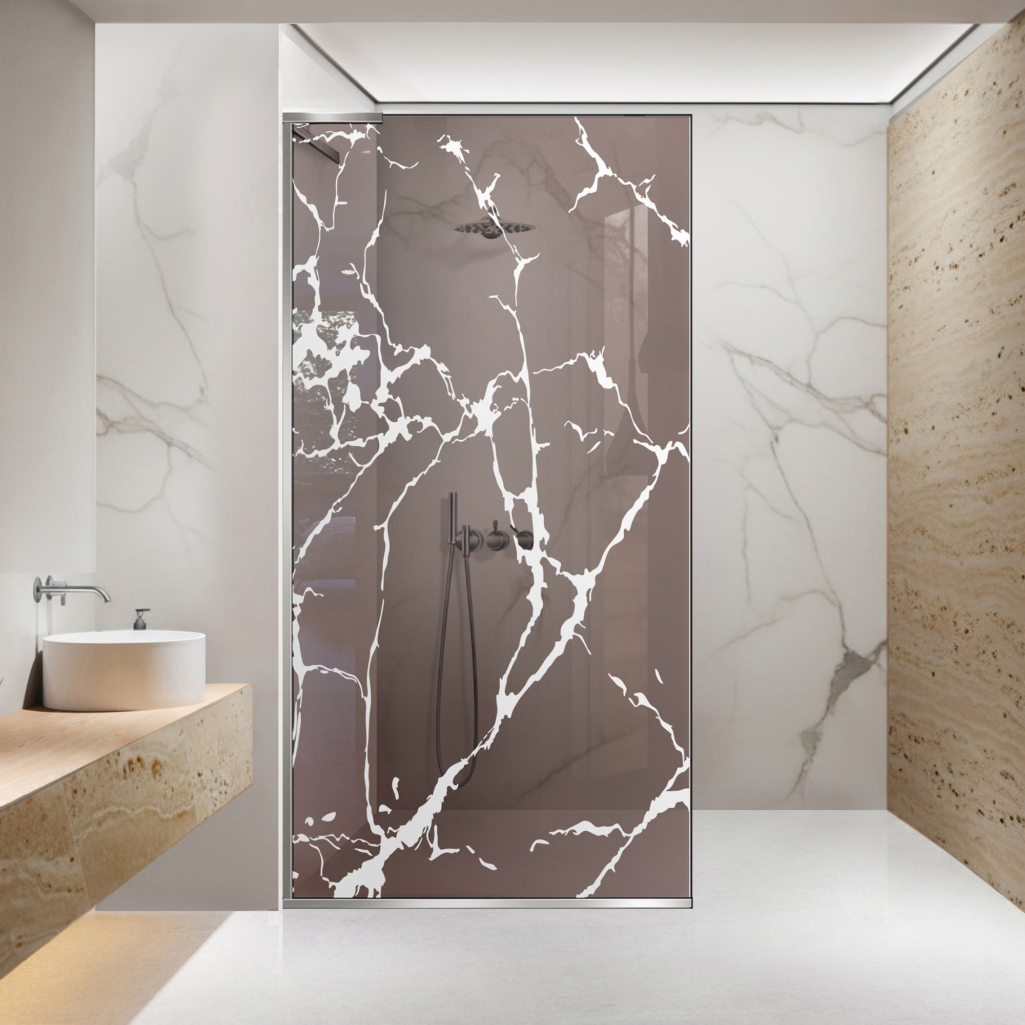 Zuhanyfal Walk-in, Zuhanyfal Rozsdamentes acél, #Bronz #Bronz