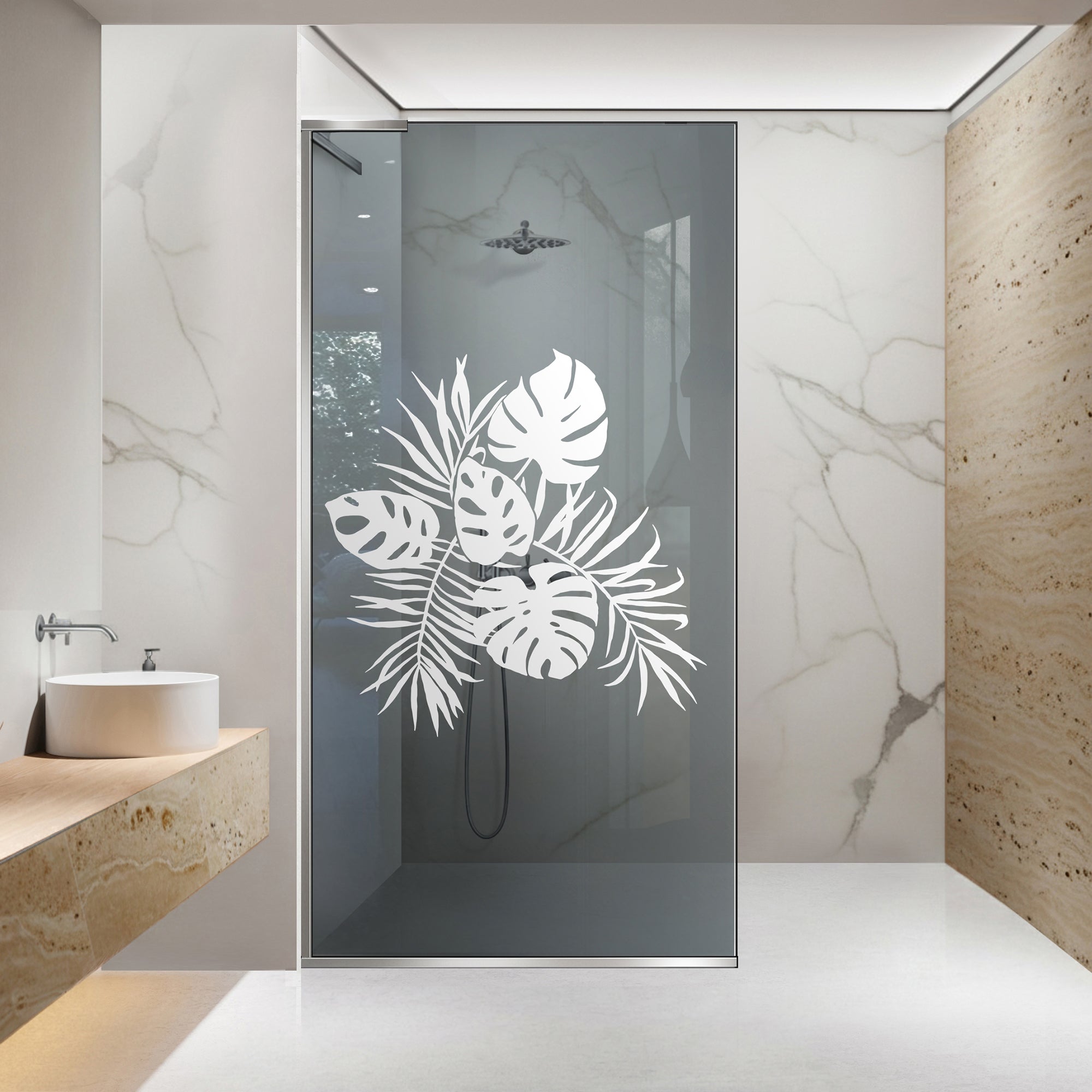 Zuhanyfal Walk-in, Zuhanyfal Rozsdamentes acél, #Szürke #Szürke