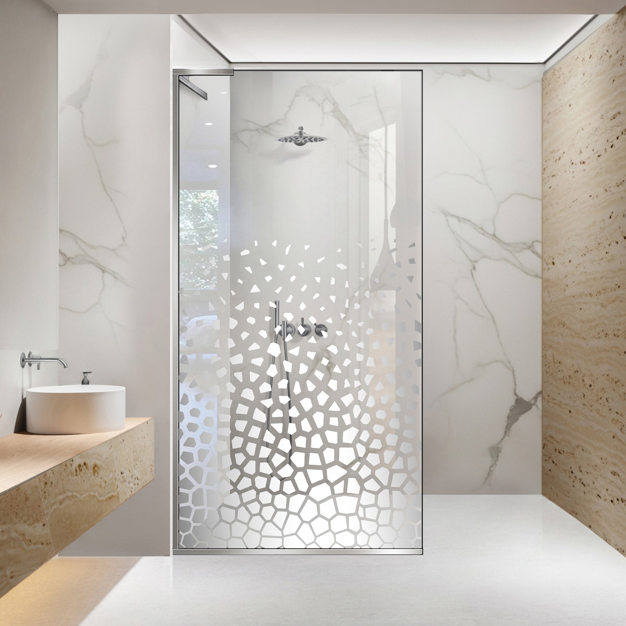 Zuhanyfal Walk-in, Zuhanyfal Rozsdamentes acél, #Átlátszó #Víztiszta