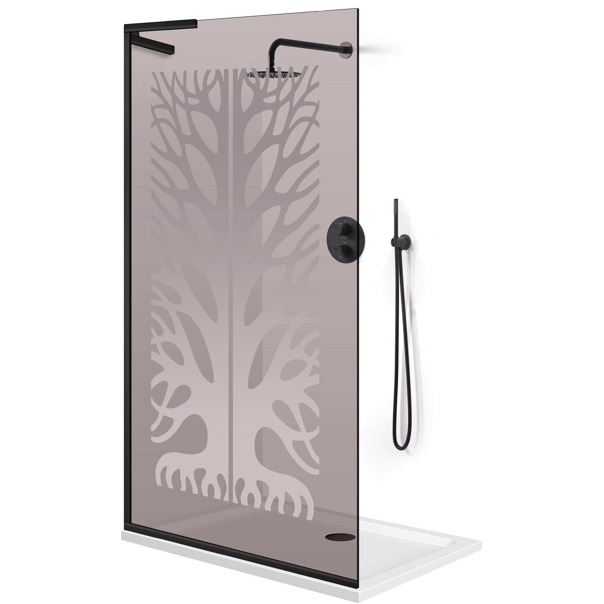 Zuhanyfal Walk-in, Zuhanyfal Rozsdamentes acél, #Bronz #Bronz