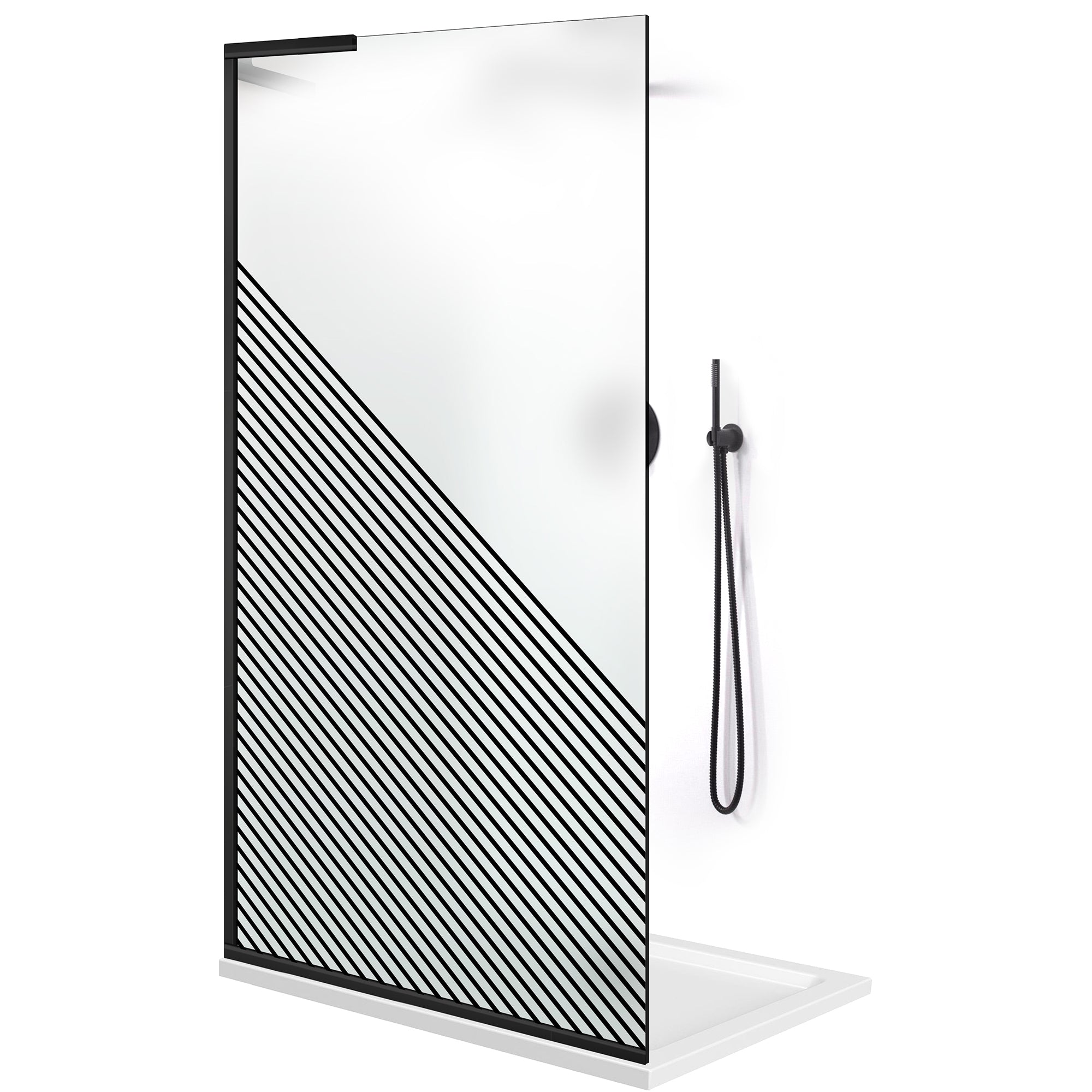 Zuhanyfal Walk-in, Zuhanyfal Rozsdamentes acél, #Matt #Matt
