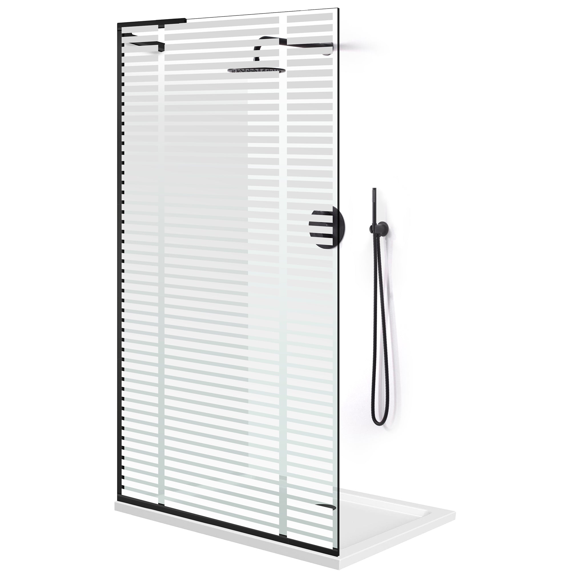 Zuhanyfal Walk-in, Zuhanyfal Rozsdamentes acél, #Átlátszó #Víztiszta