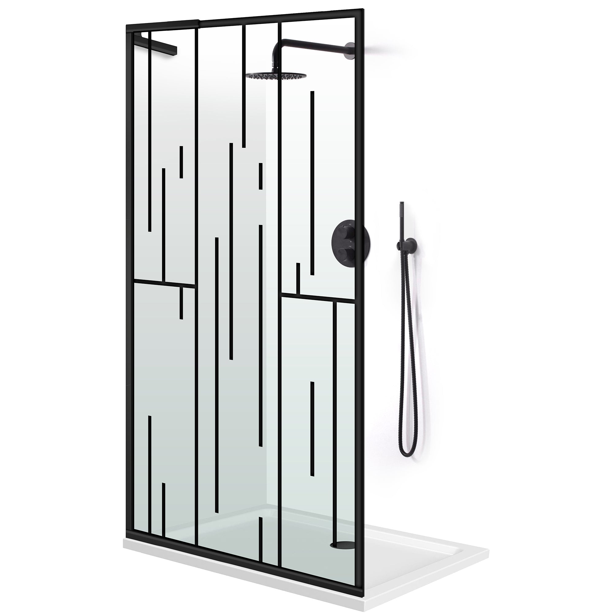 Zuhanyfal Walk-in, Zuhanyfal Rozsdamentes acél, #Átlátszó #Víztiszta
