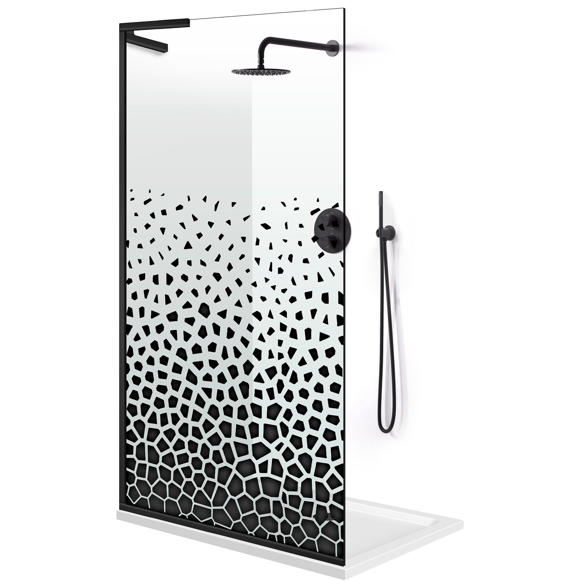 Zuhanyfal Walk-in, Zuhanyfal Rozsdamentes acél, #Átlátszó #Víztiszta