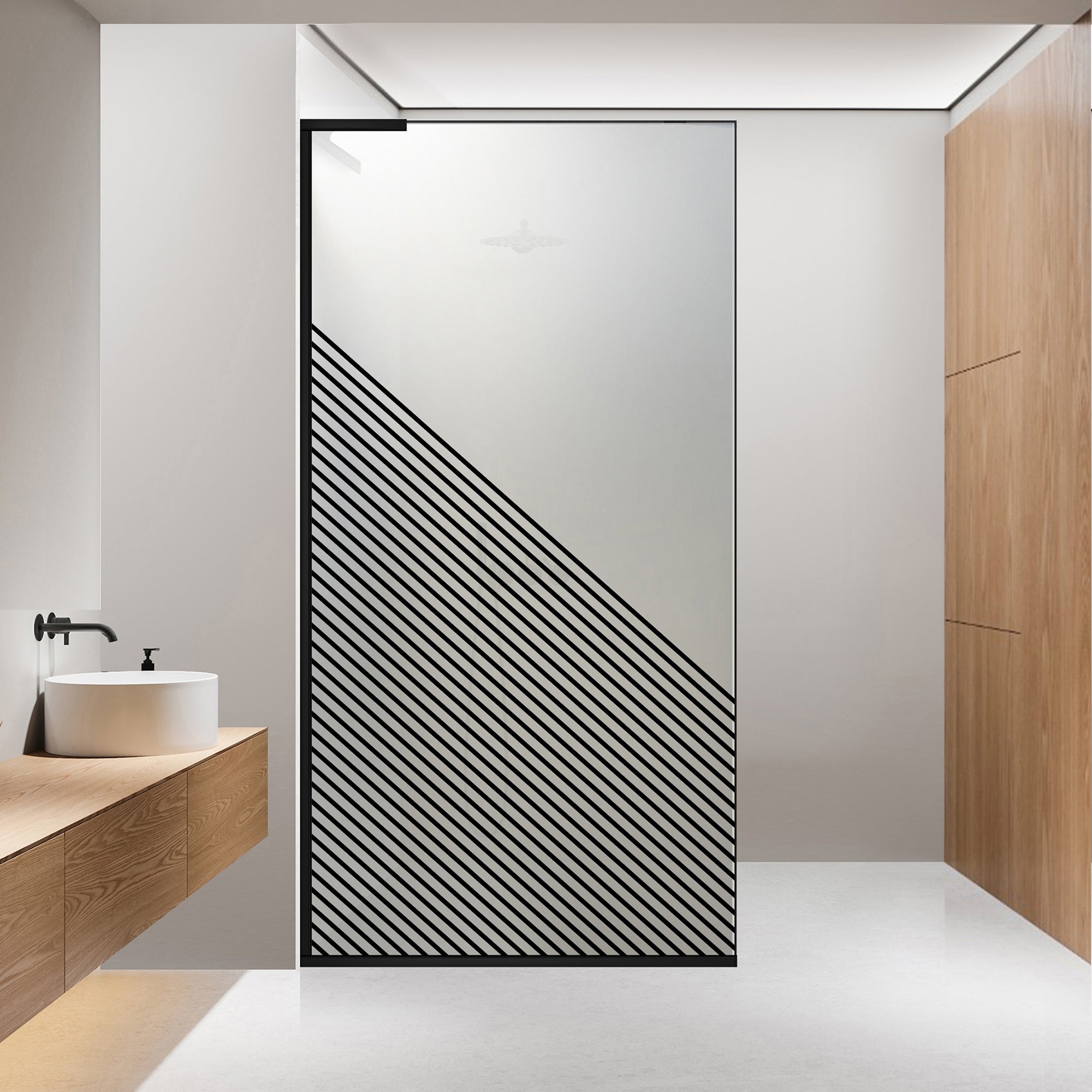 Zuhanyfal Walk-in, Zuhanyfal Rozsdamentes acél, #Matt #Matt