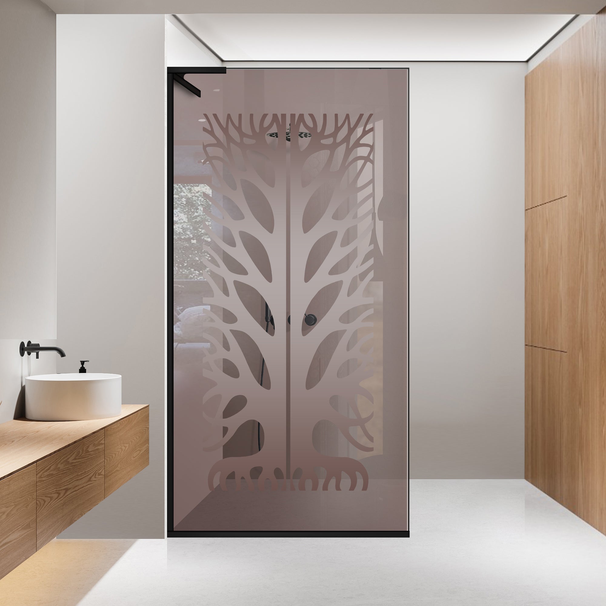 Zuhanyfal Walk-in, Zuhanyfal Rozsdamentes acél, #Bronz #Bronz