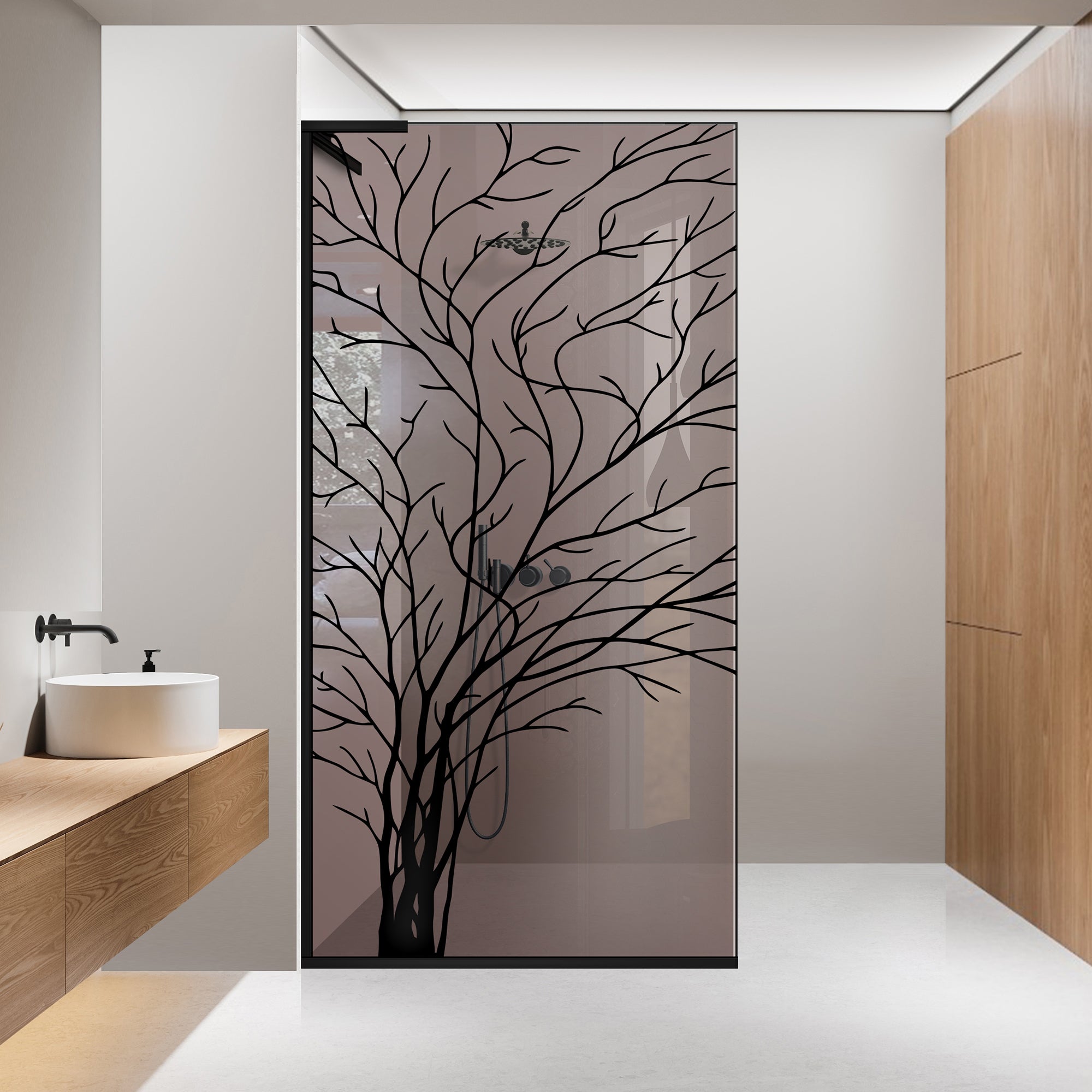 Zuhanyfal Walk-in, Zuhanyfal Rozsdamentes acél, #Bronz #Bronz