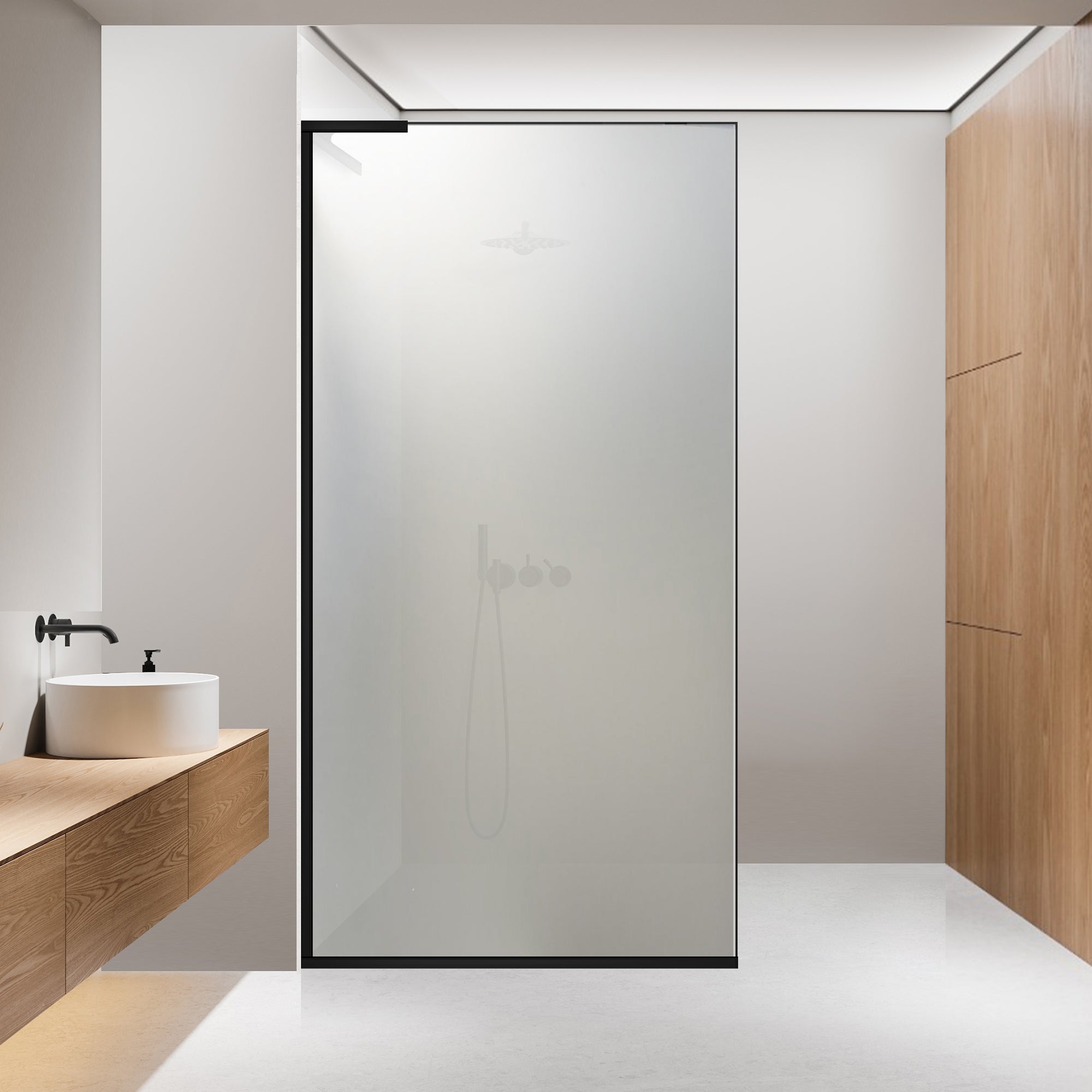 Zuhanyfal Walk-in, Zuhanyfal Rozsdamentes acél, #Matt #Matt