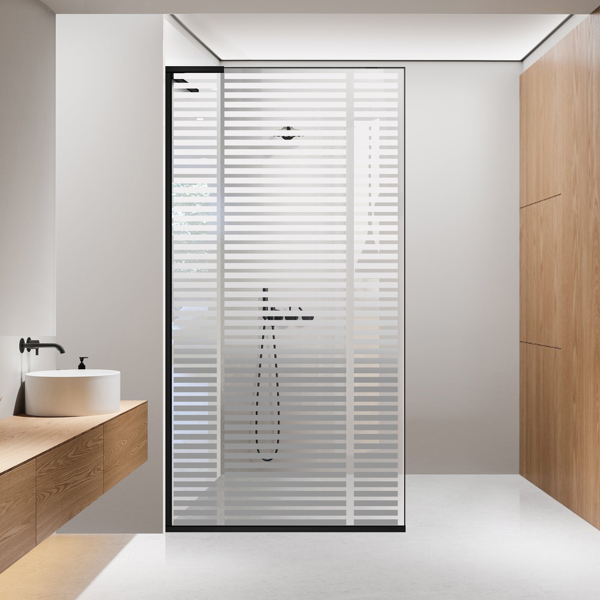 Zuhanyfal Walk-in, Zuhanyfal Rozsdamentes acél, #Átlátszó #Víztiszta