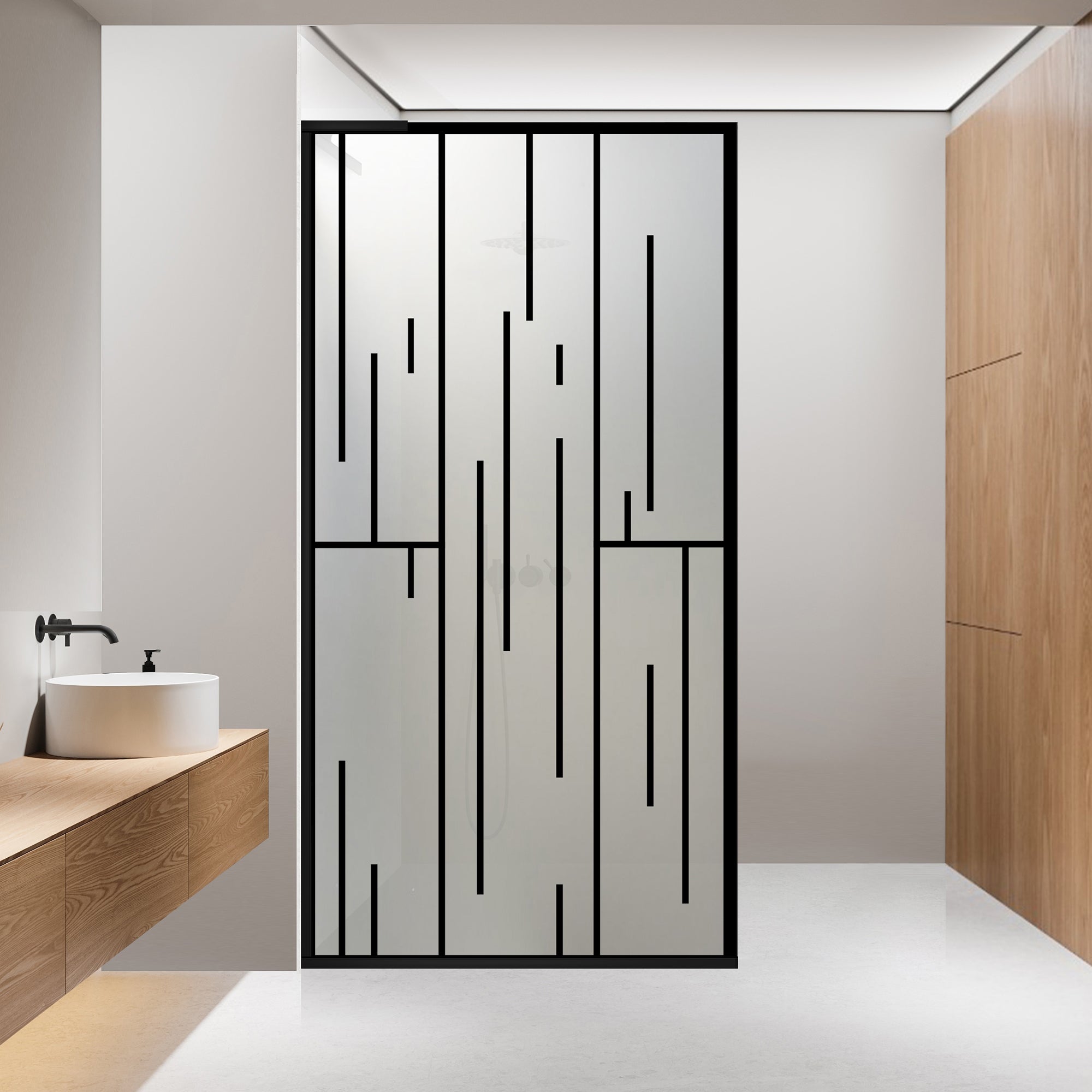 Zuhanyfal Walk-in, Zuhanyfal Rozsdamentes acél, #Matt #Matt