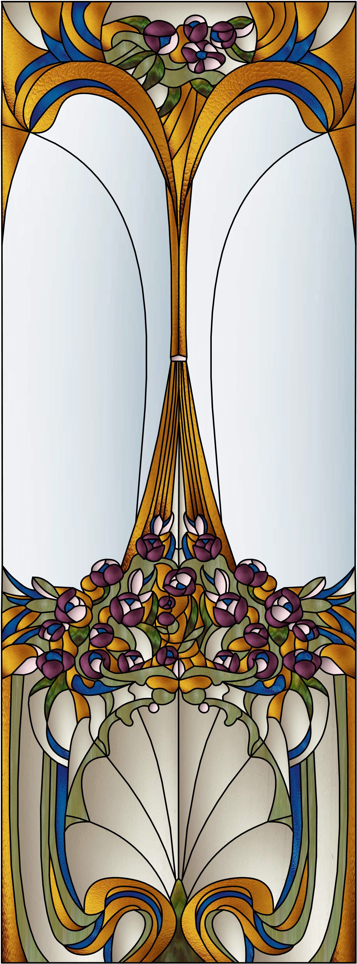 Művészi Vitrálok #ARTNOUVOROSE-5