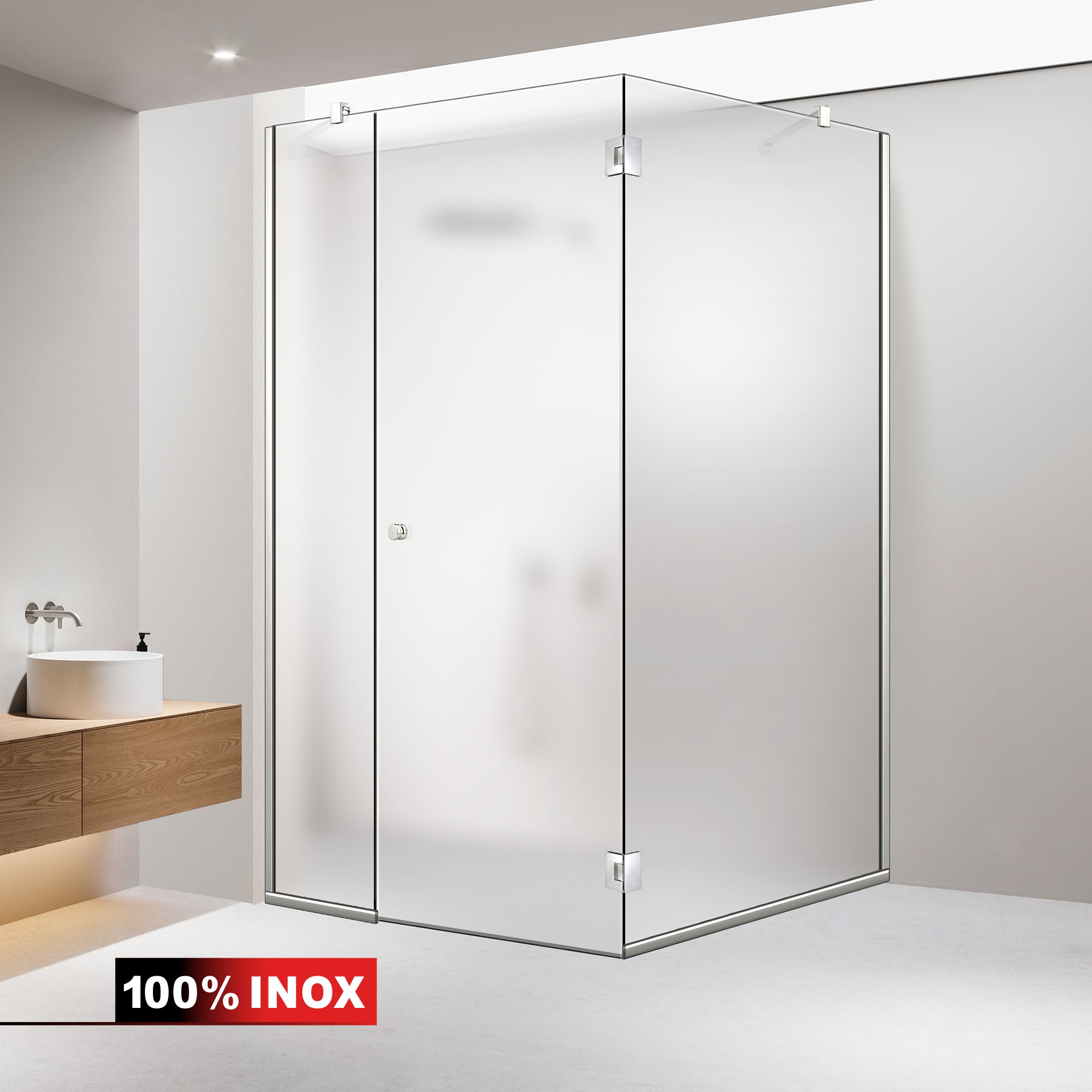 Cabina dus cu 3 elemente cu usa batanta