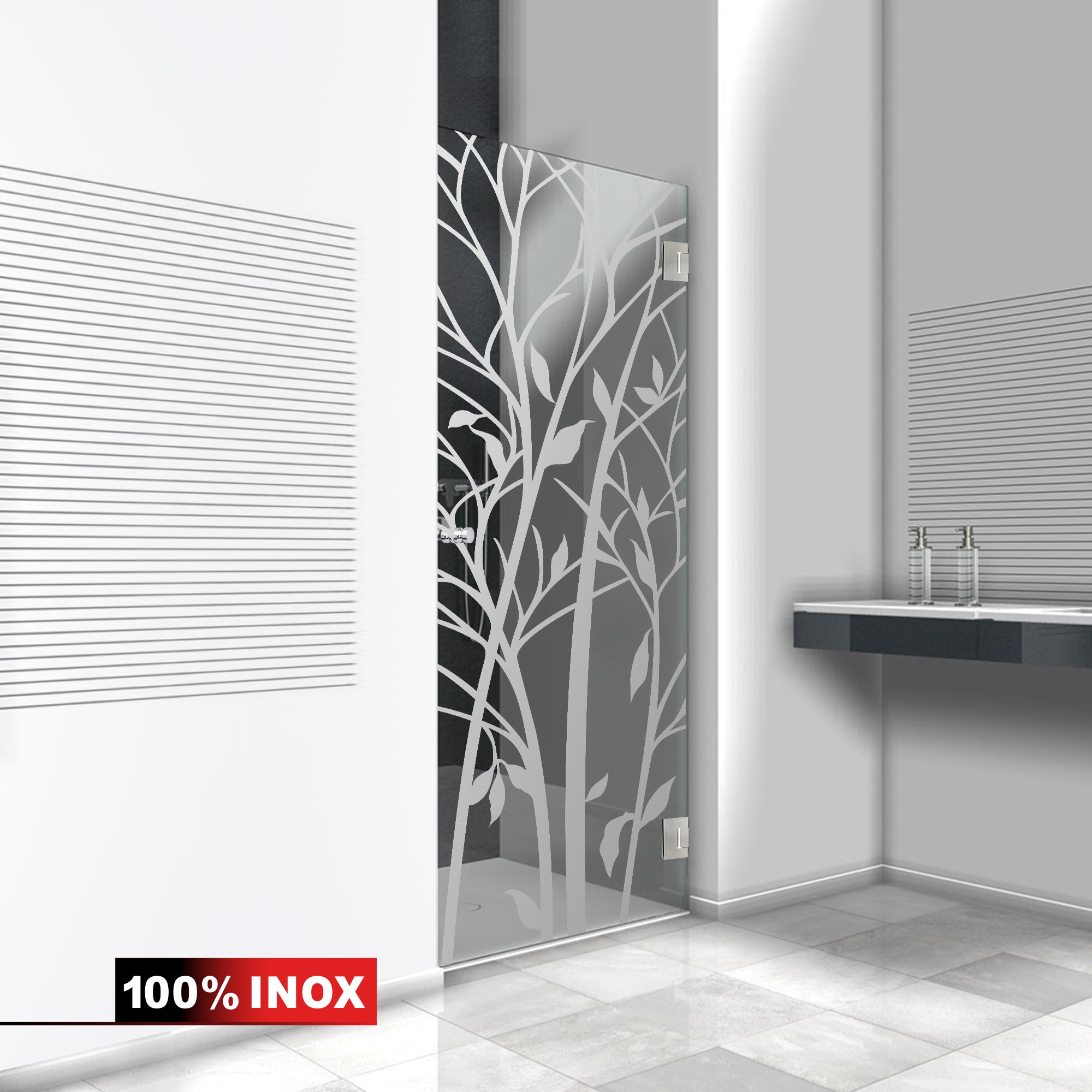 Zuhanyajtók rozsdamentes acélból #Átlátszó