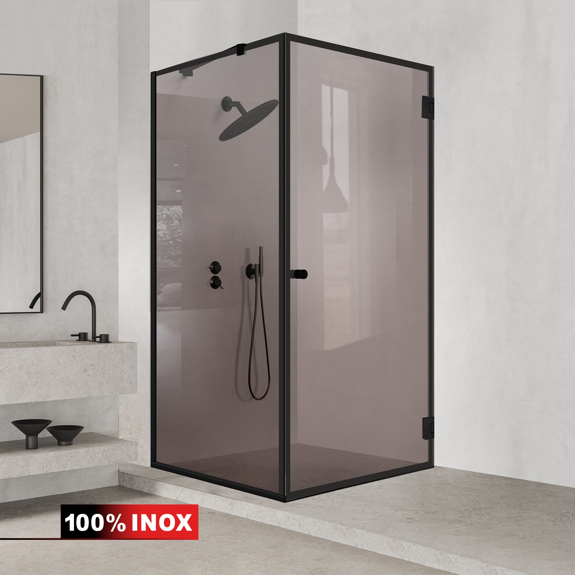 Cabina dus cu usa batanta #Bronz