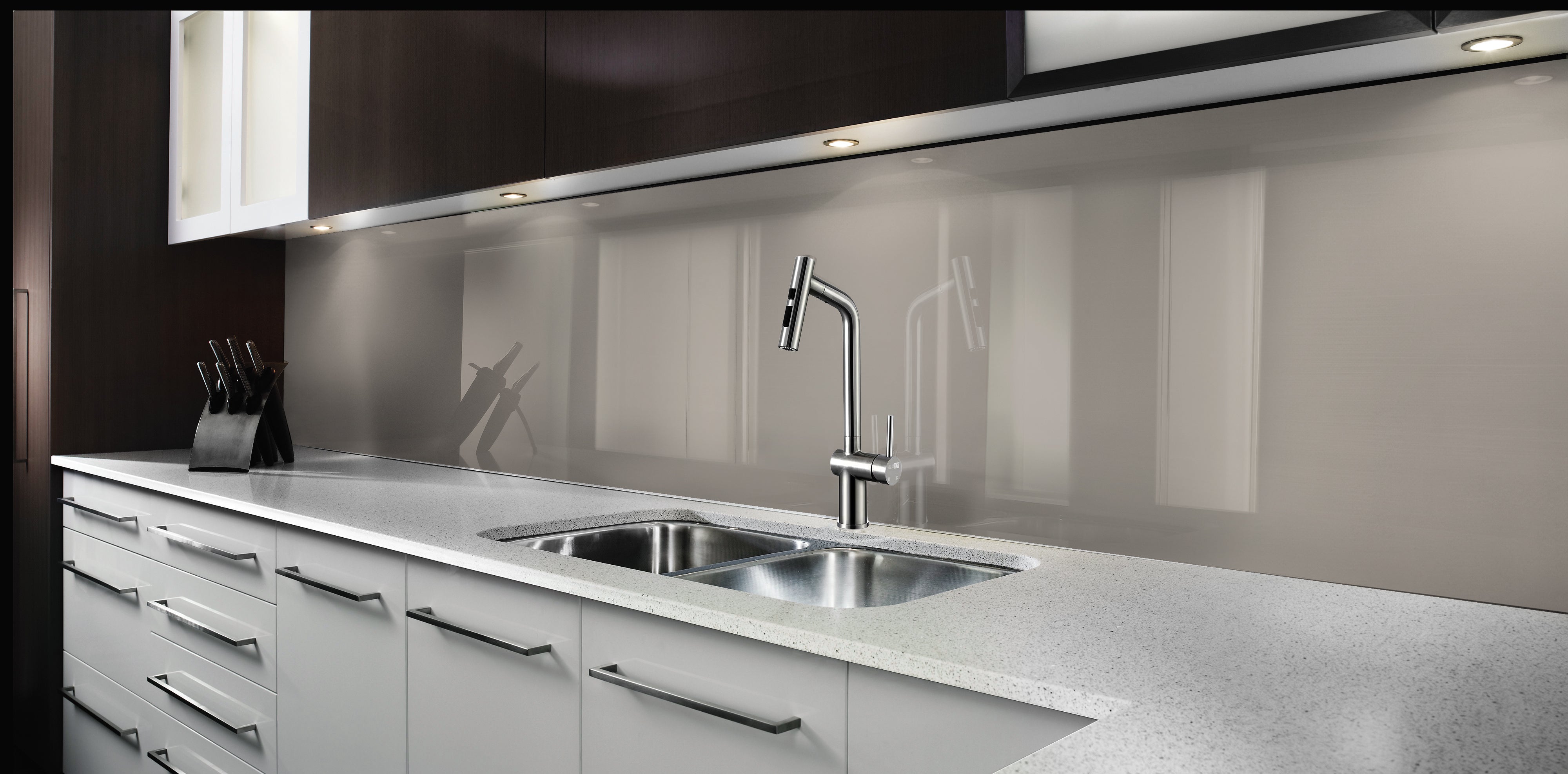 Festett üveg konyhai burkolatok #PWG5