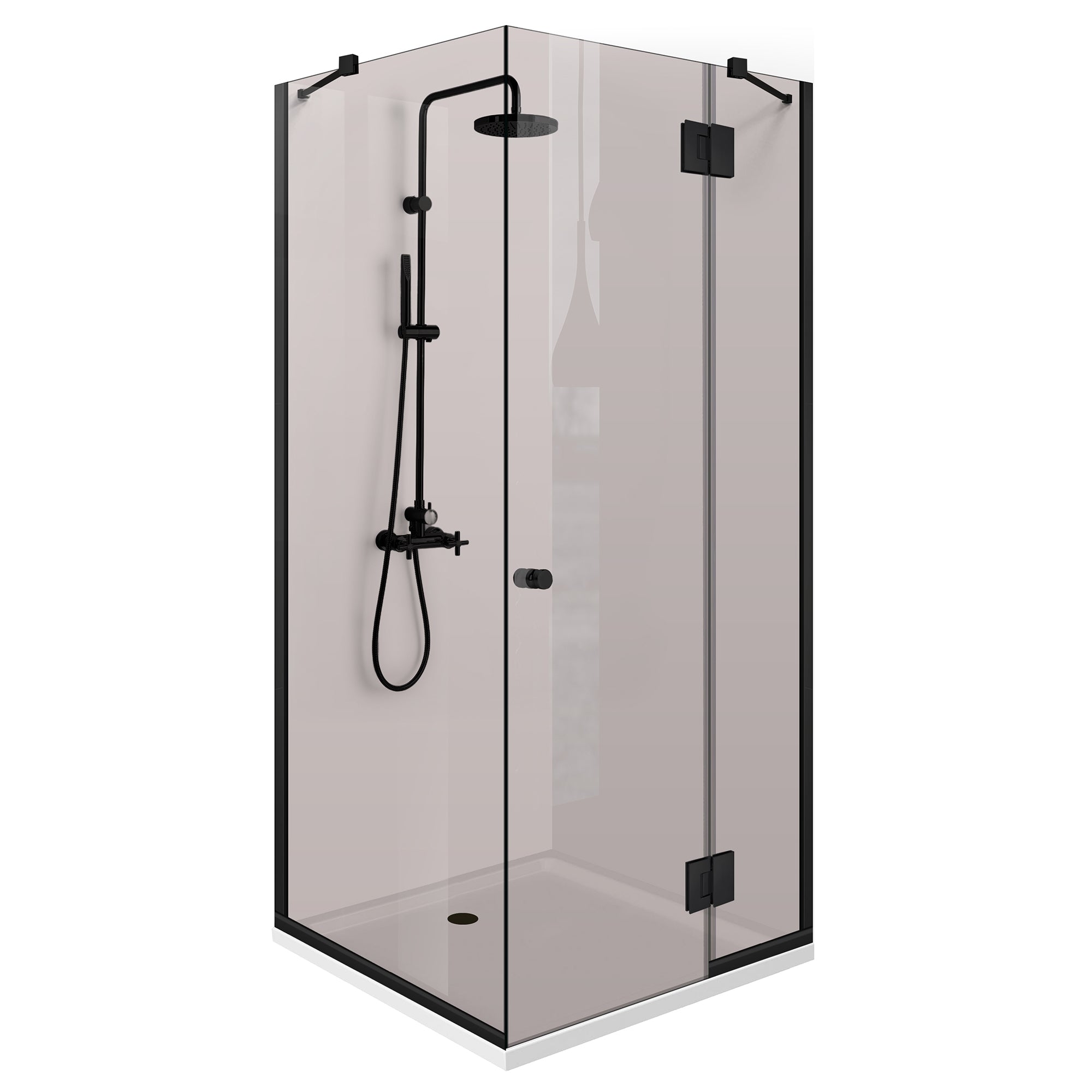 Cabina dus cu 3 elemente cu usa batanta