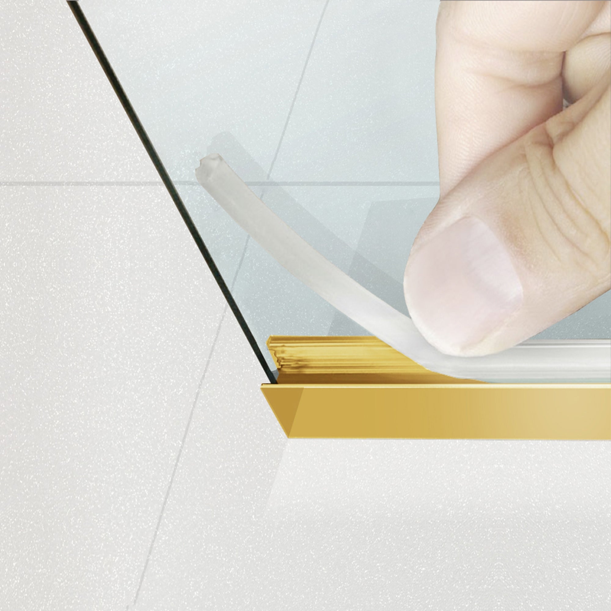 Zuhanyfal Walk-in, fekete zuhanyfal, #Átlátszó #Víztiszta