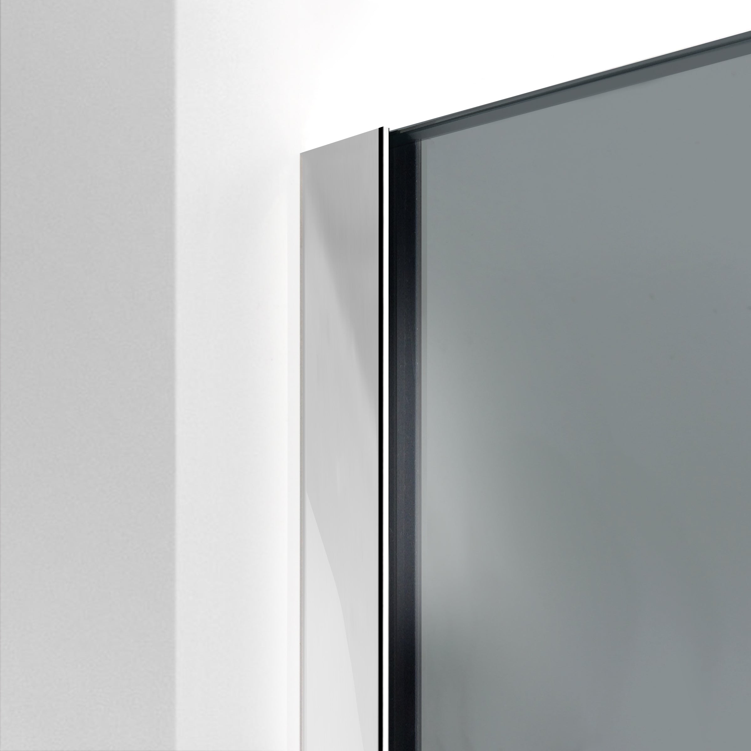 Paravan dus Walk-in, Perete dus Inox, #Gri #Szürke