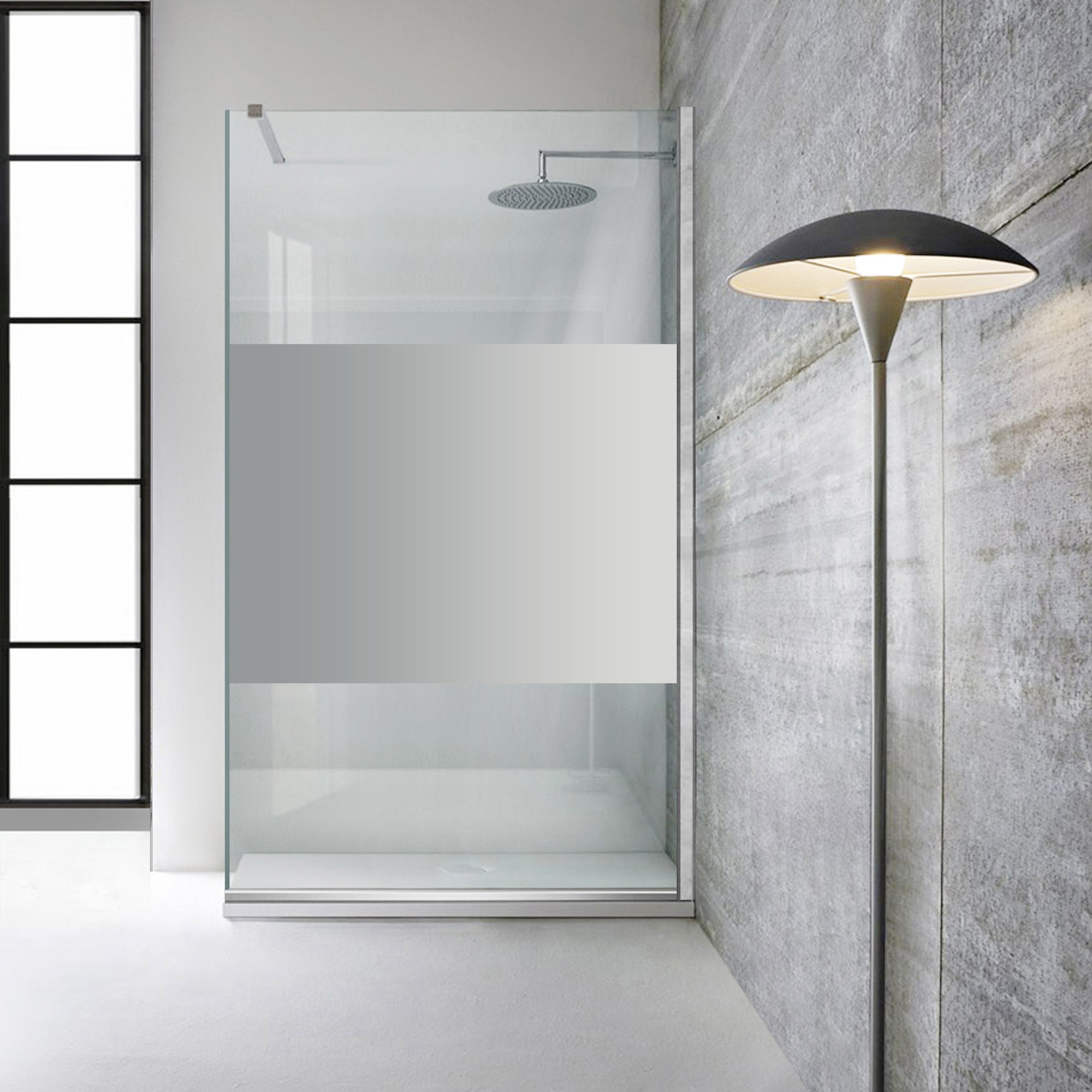Zuhanyfal Walk-in, Zuhanyfal Rozsdamentes acél, #Átlátszó #Víztiszta