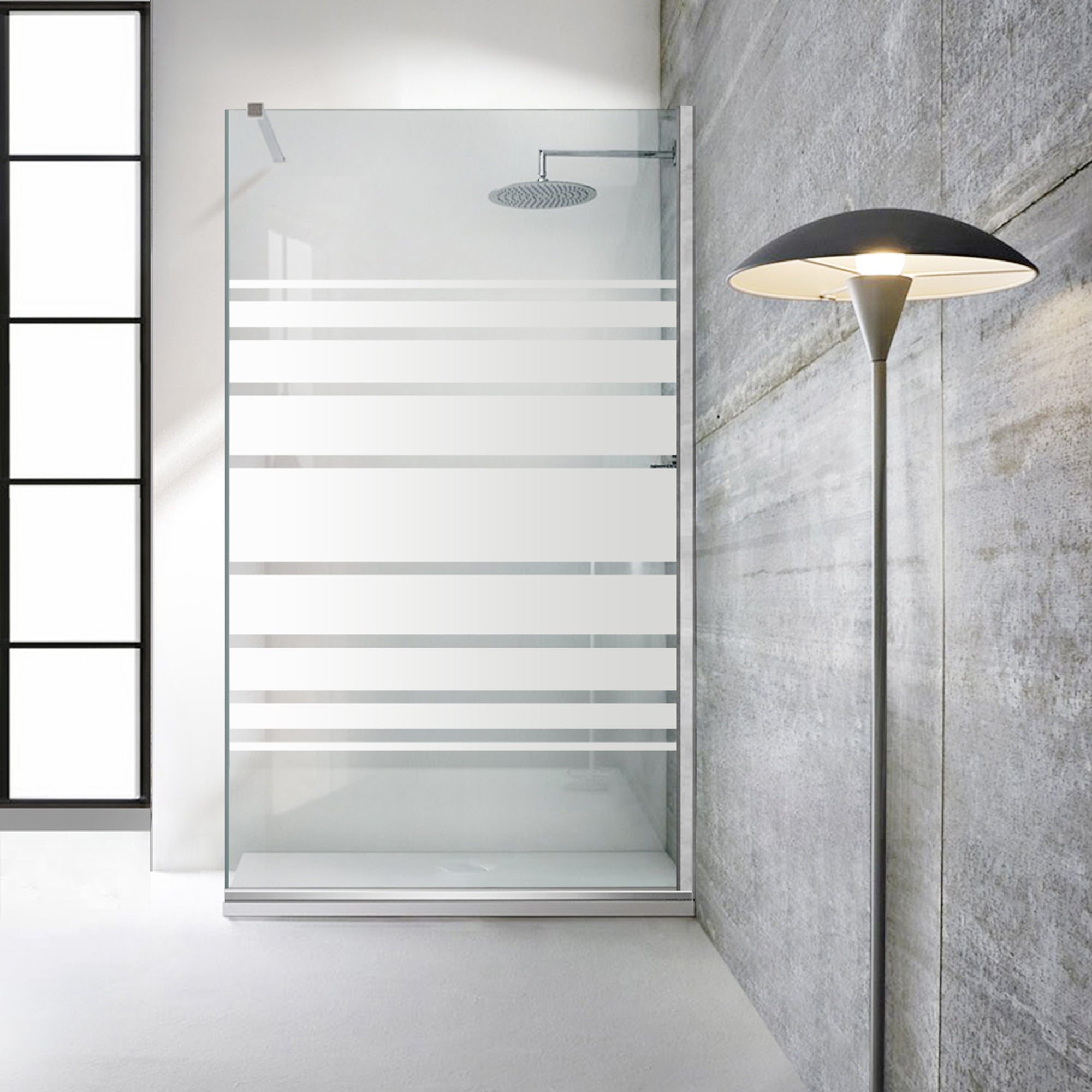 Zuhanyfal Walk-in, Zuhanyfal Rozsdamentes acél, #Átlátszó #Víztiszta