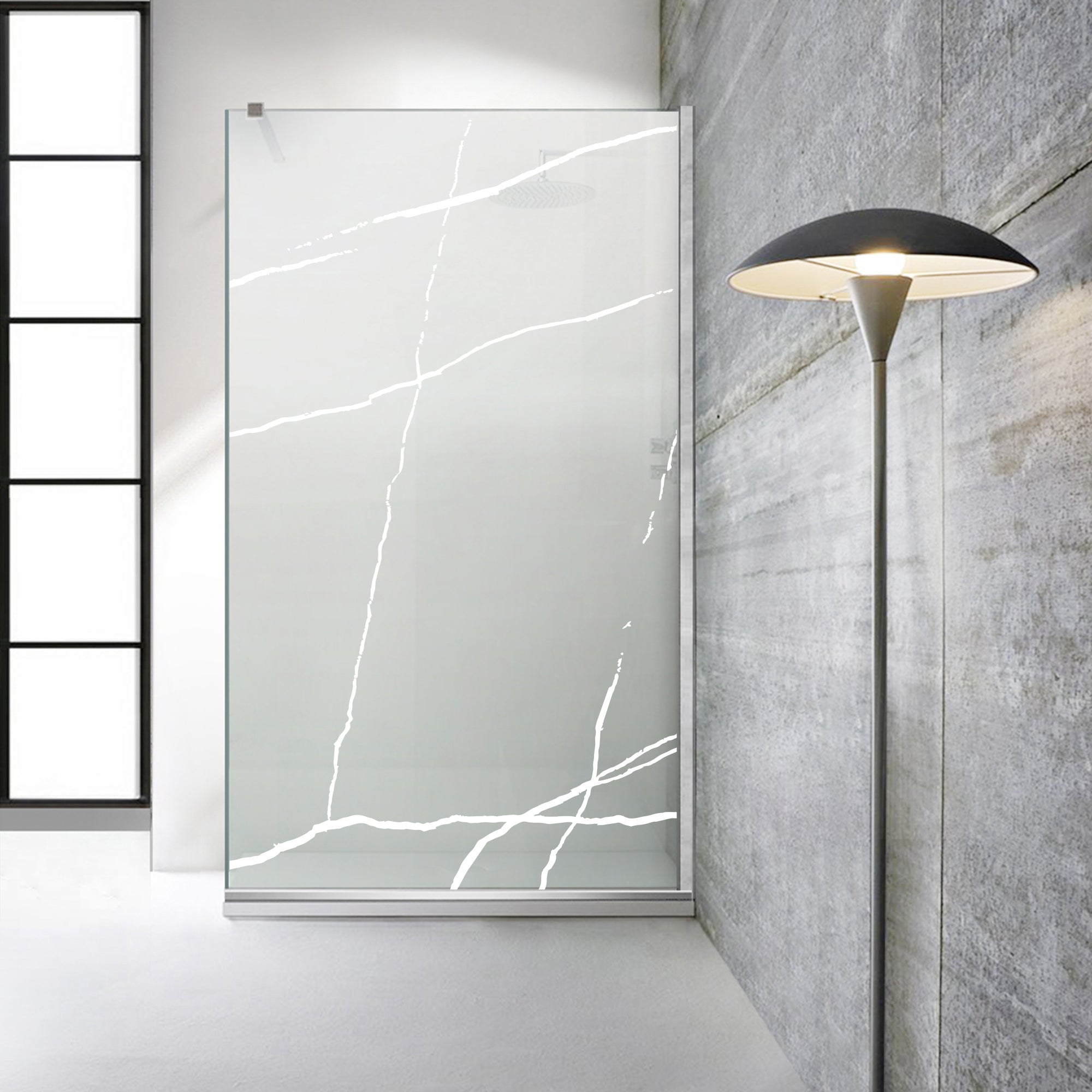 Paravan dus Walk-in, Perete dus Inox, #Mata #Matt