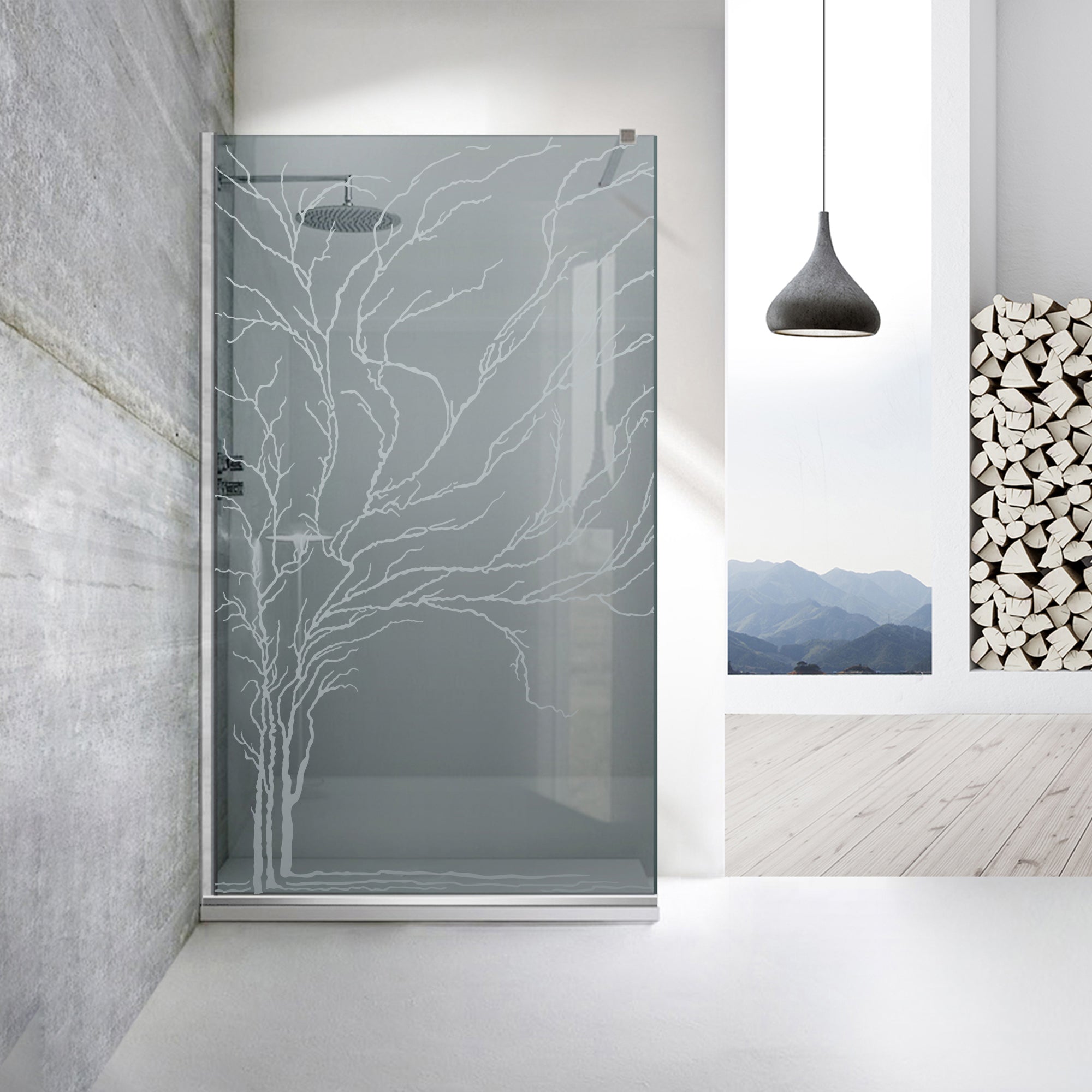 Paravan dus Walk-in, Perete dus Inox, #Gri #Szürke