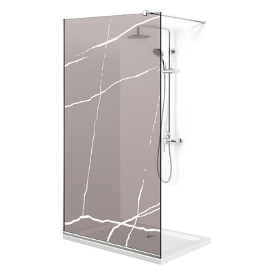 Paravan dus Walk-in, Perete dus  Inox, #Bronz #Bronz