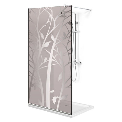 Paravan dus Walk-in, Perete dus  Inox, #Bronz #Bronz